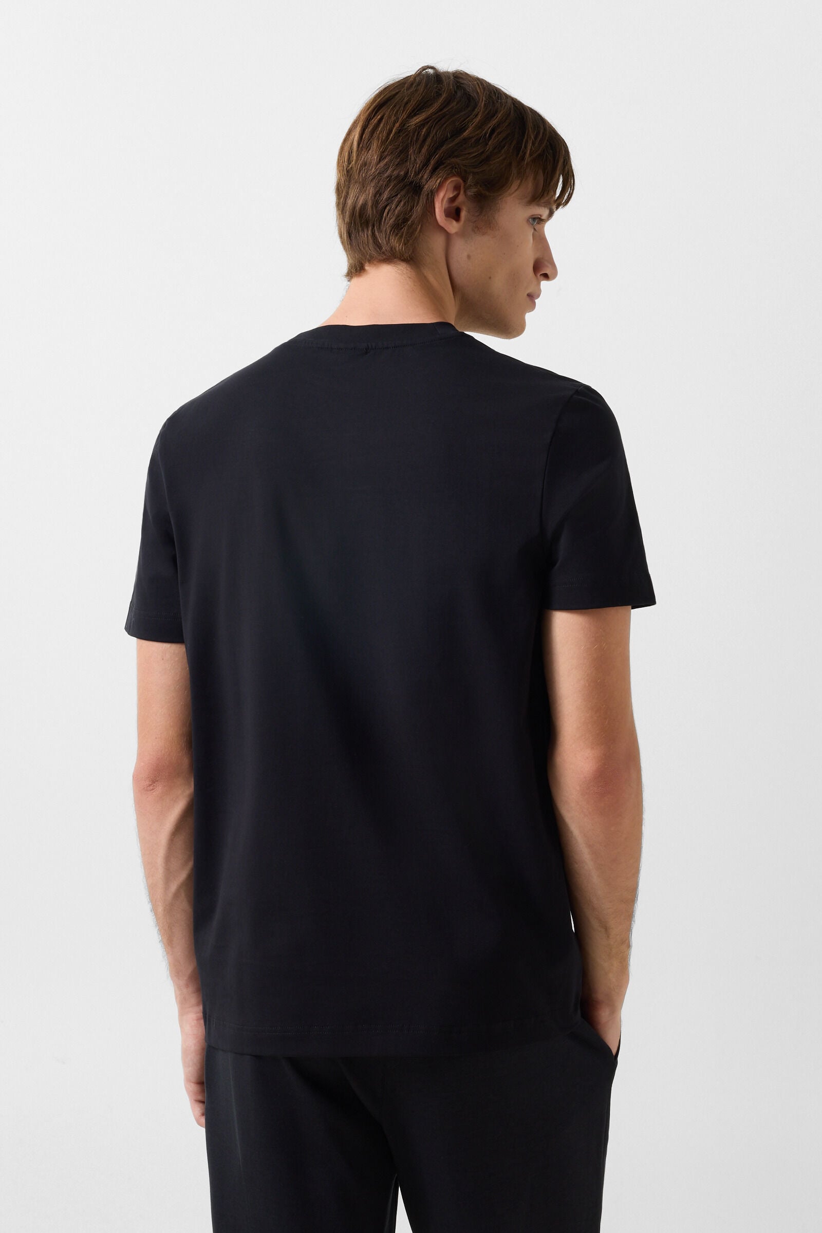 Baumwollmix-T-Shirt Ryan Schwarz