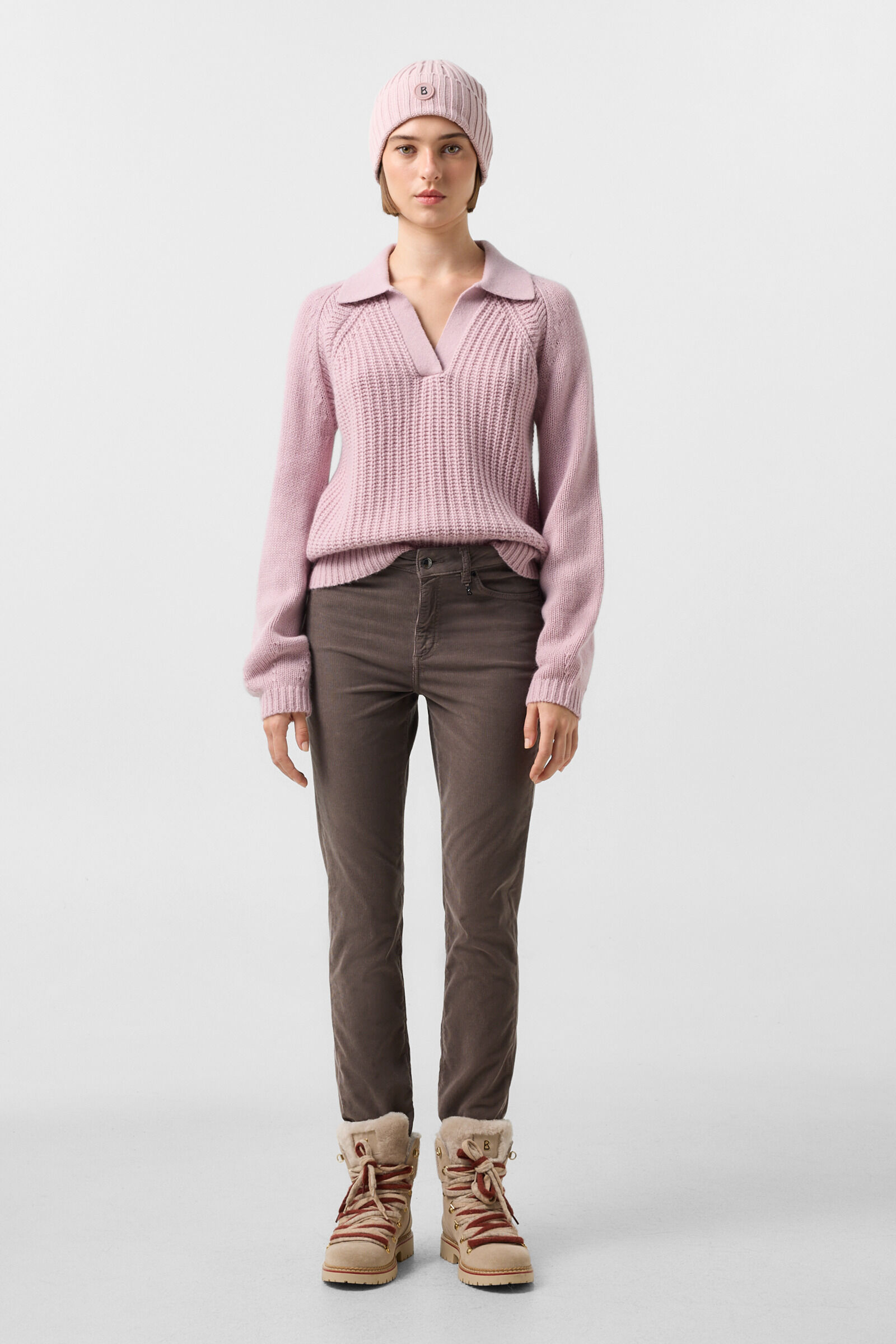 Julie corduroy trousers Grey-brown