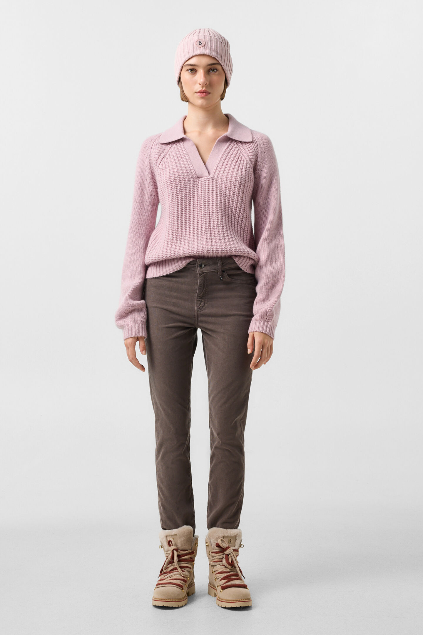 Julie corduroy trousers Grey-brown