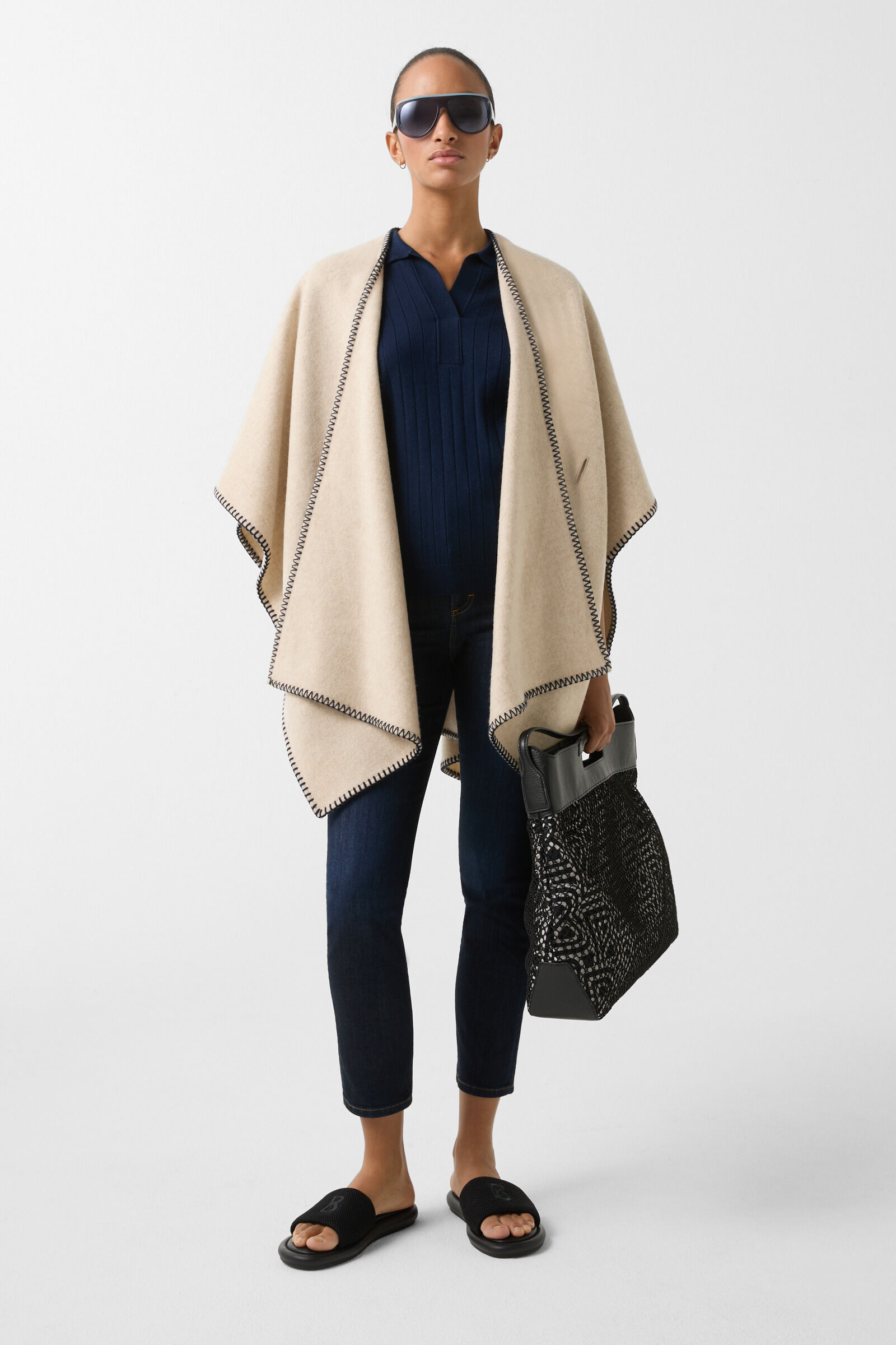 Handbag Walensee Mable Black/Off-White