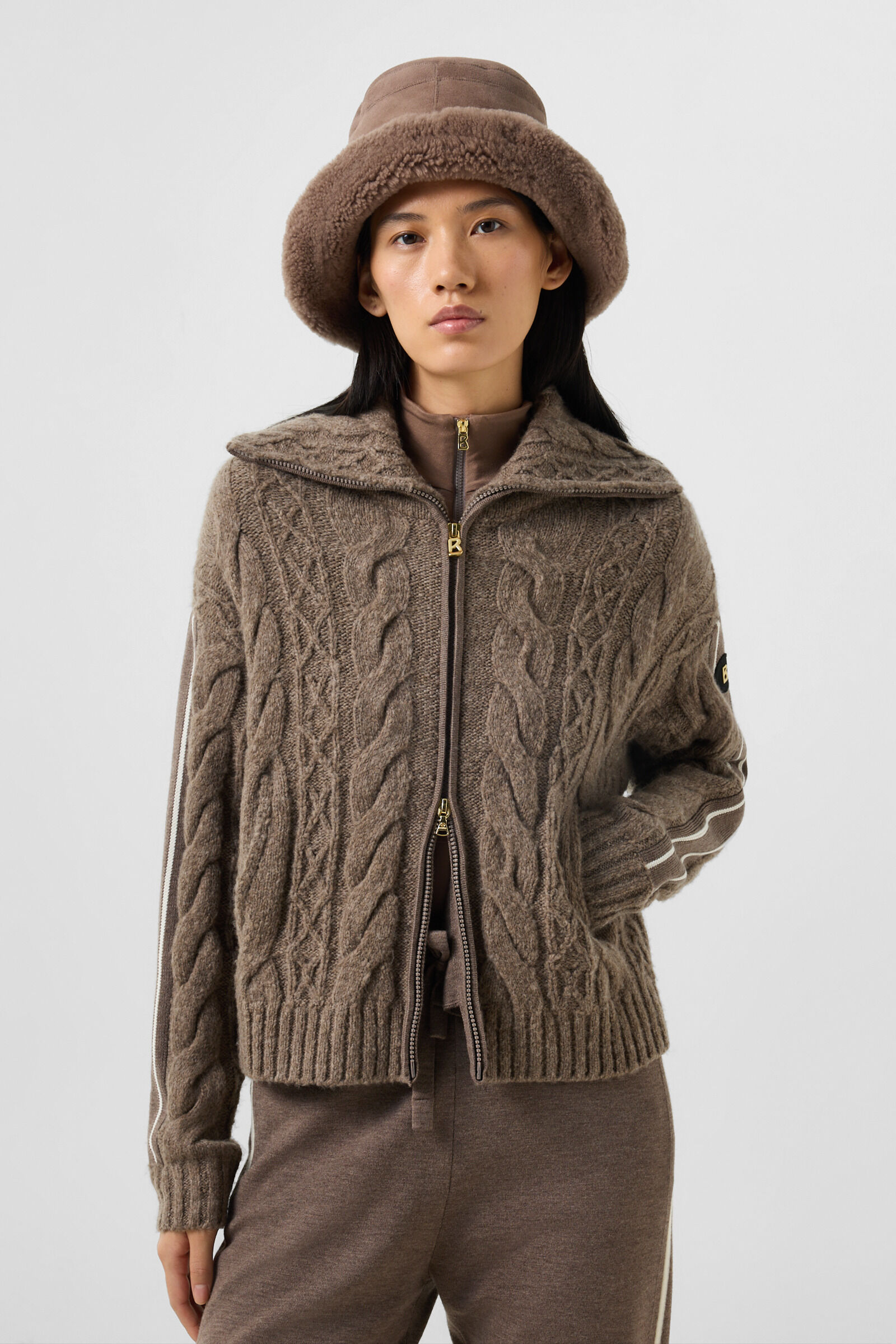 Lotta Virgin Wool Knit Jacket Hazel