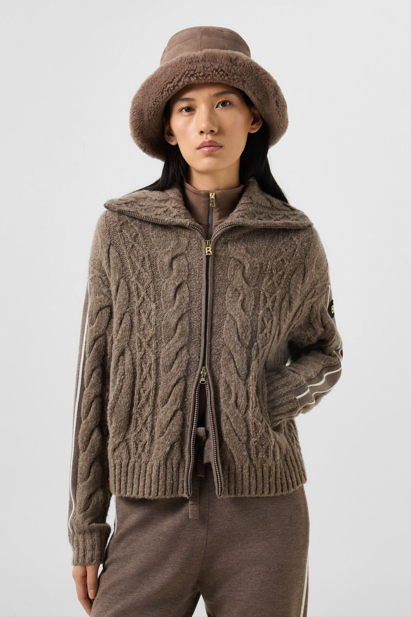 Lotta Virgin Wool Knit Jacket Hazel