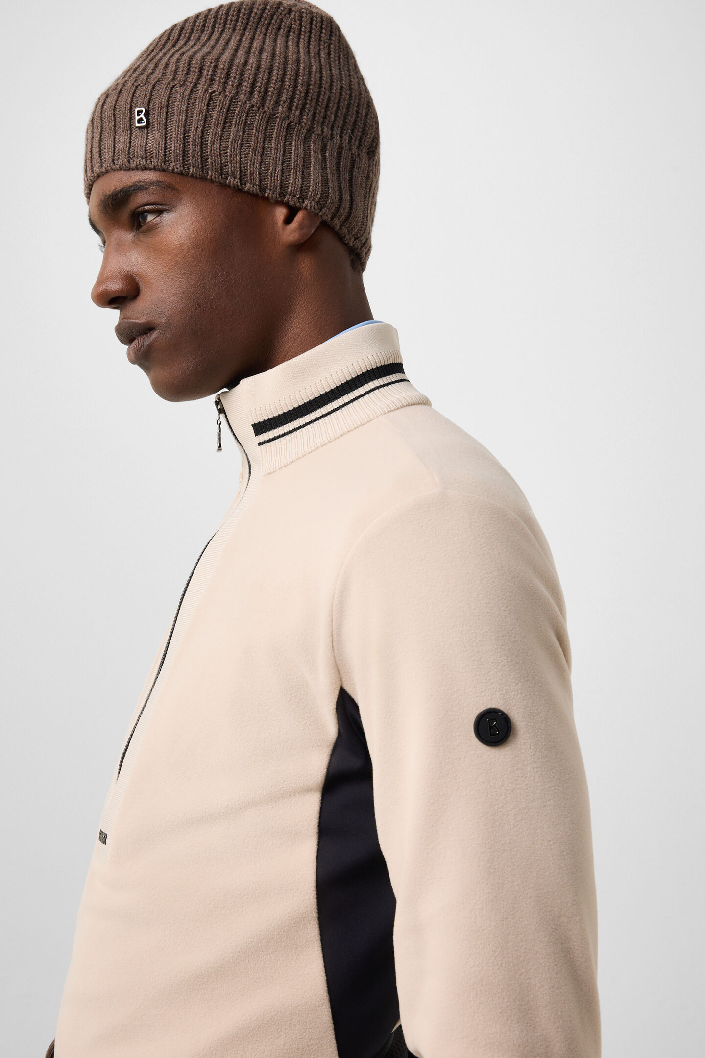Harvey Fleece Base Layer Camel/Black