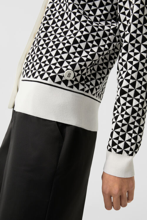 Strickjacke Ina Schwarz/Off-White