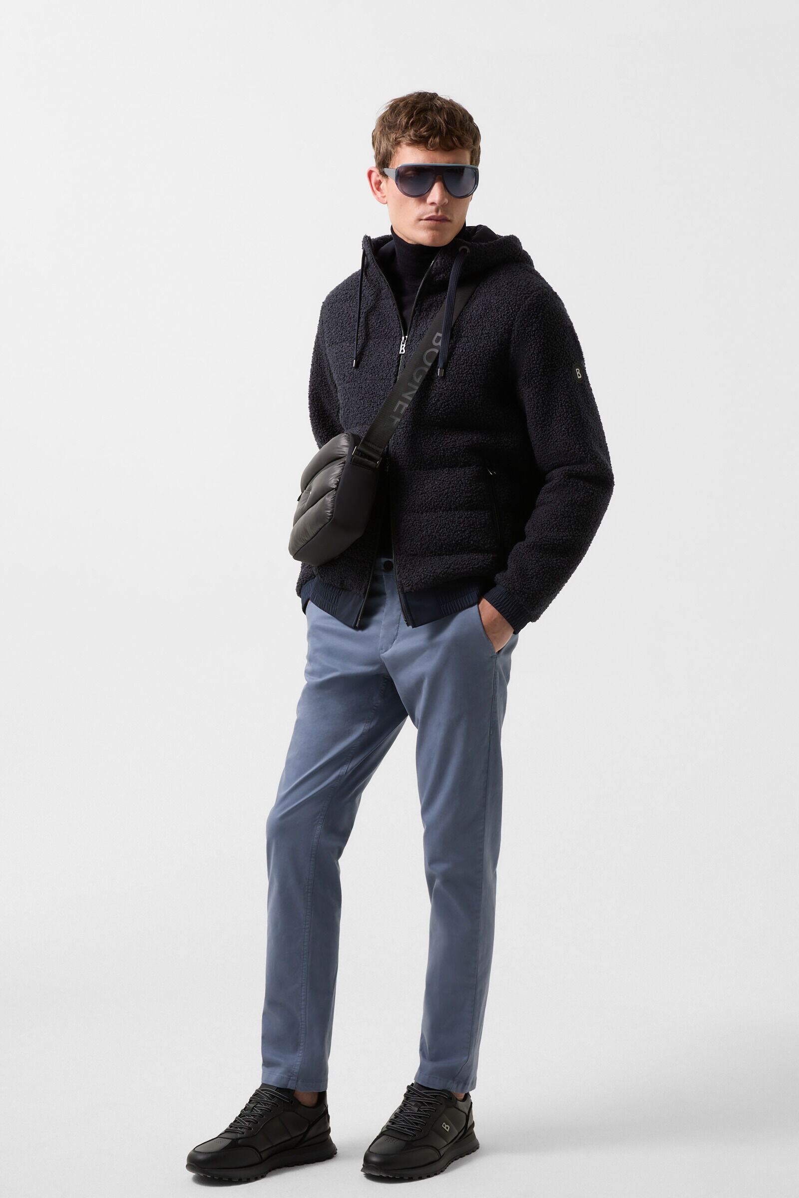 Navy teddy jacket store