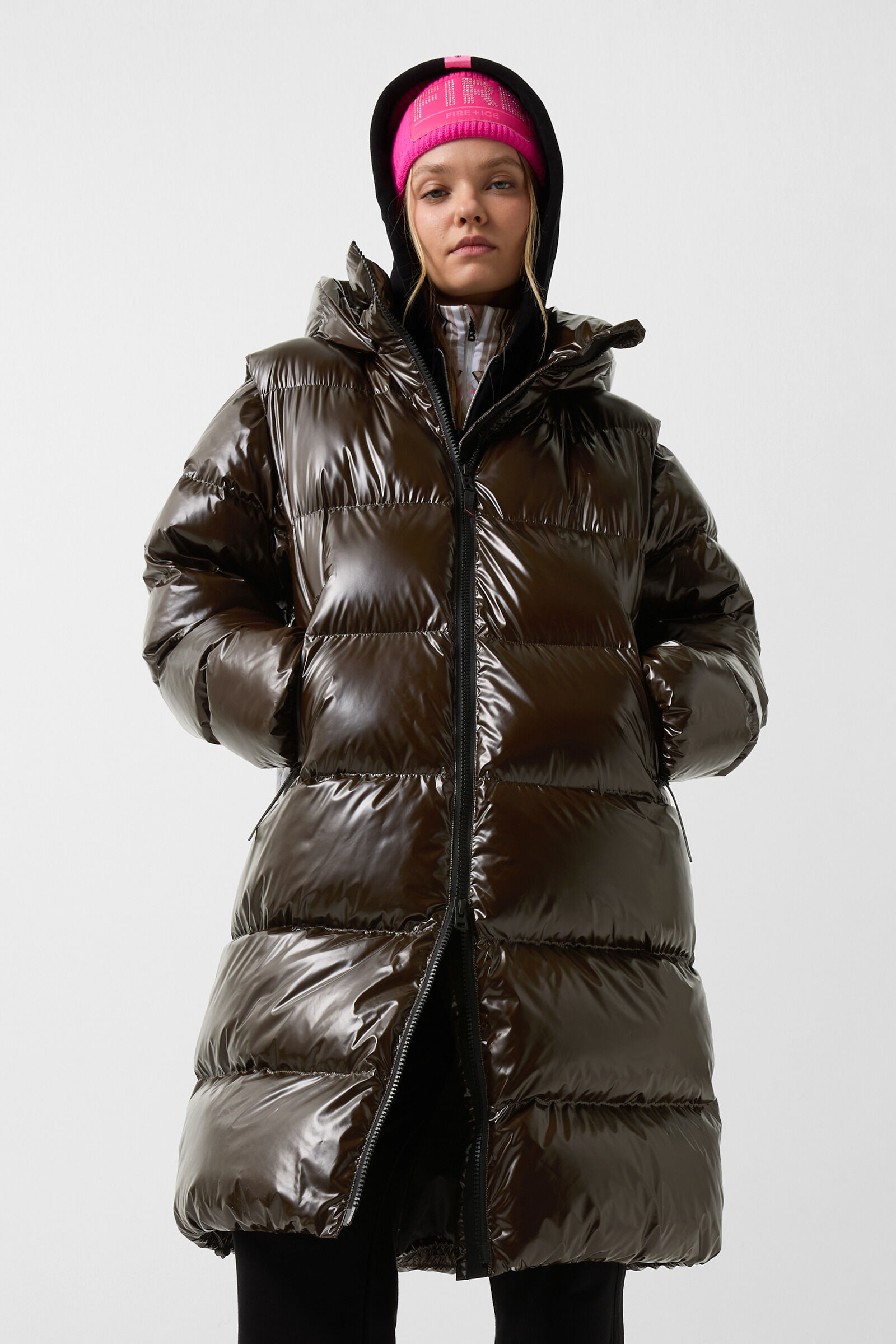 2-in1-Daunenmantel Asta Chocolate