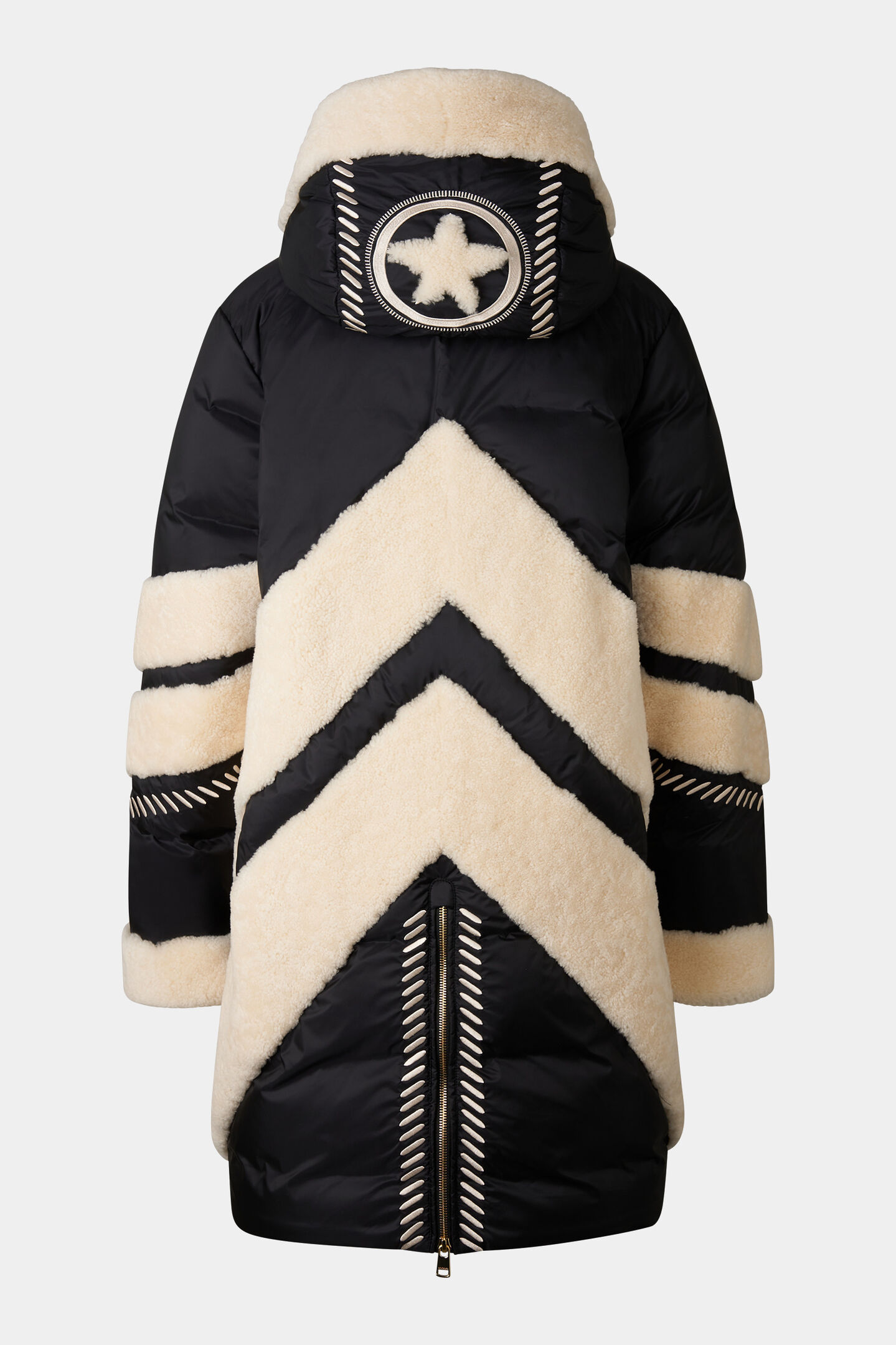 Daunenparka Amila Schwarz/Creme