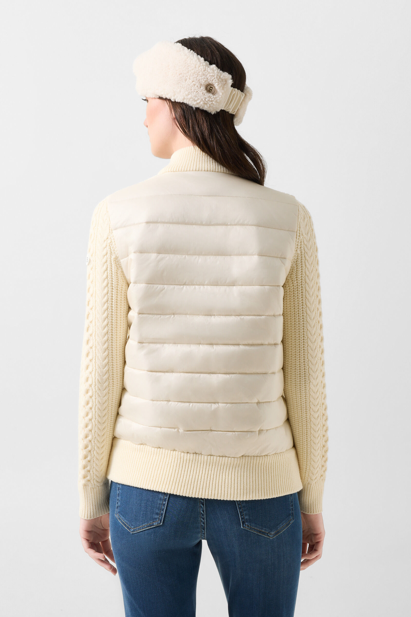 Zamila Knitted Quilted Jacket Off-White