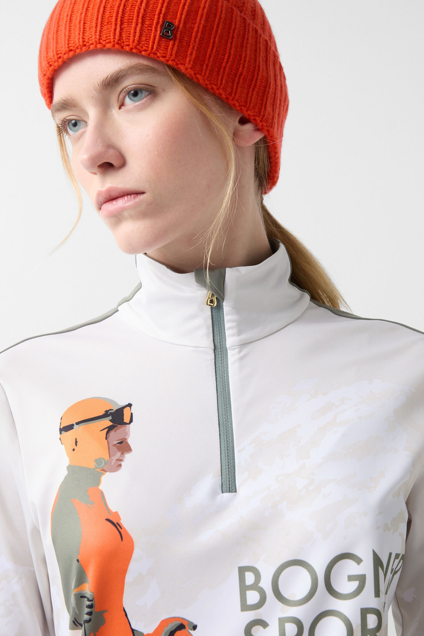 Première couche Julina Blanc cassé/orange/kaki