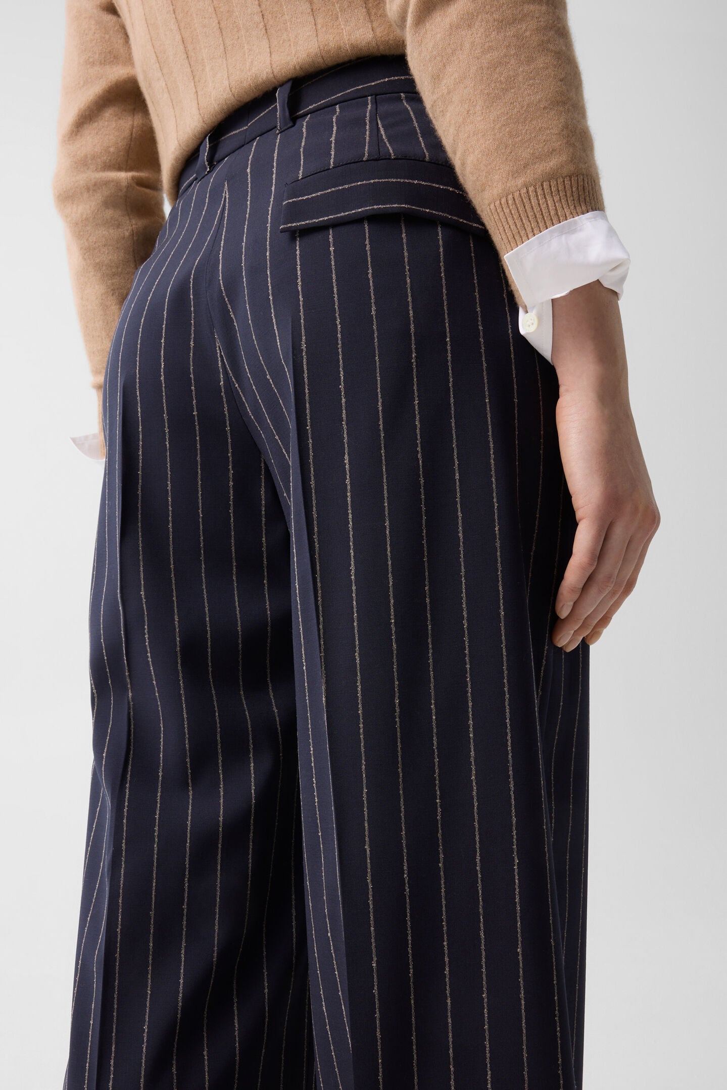 Schurwoll-Hose Joya Navy-Blau