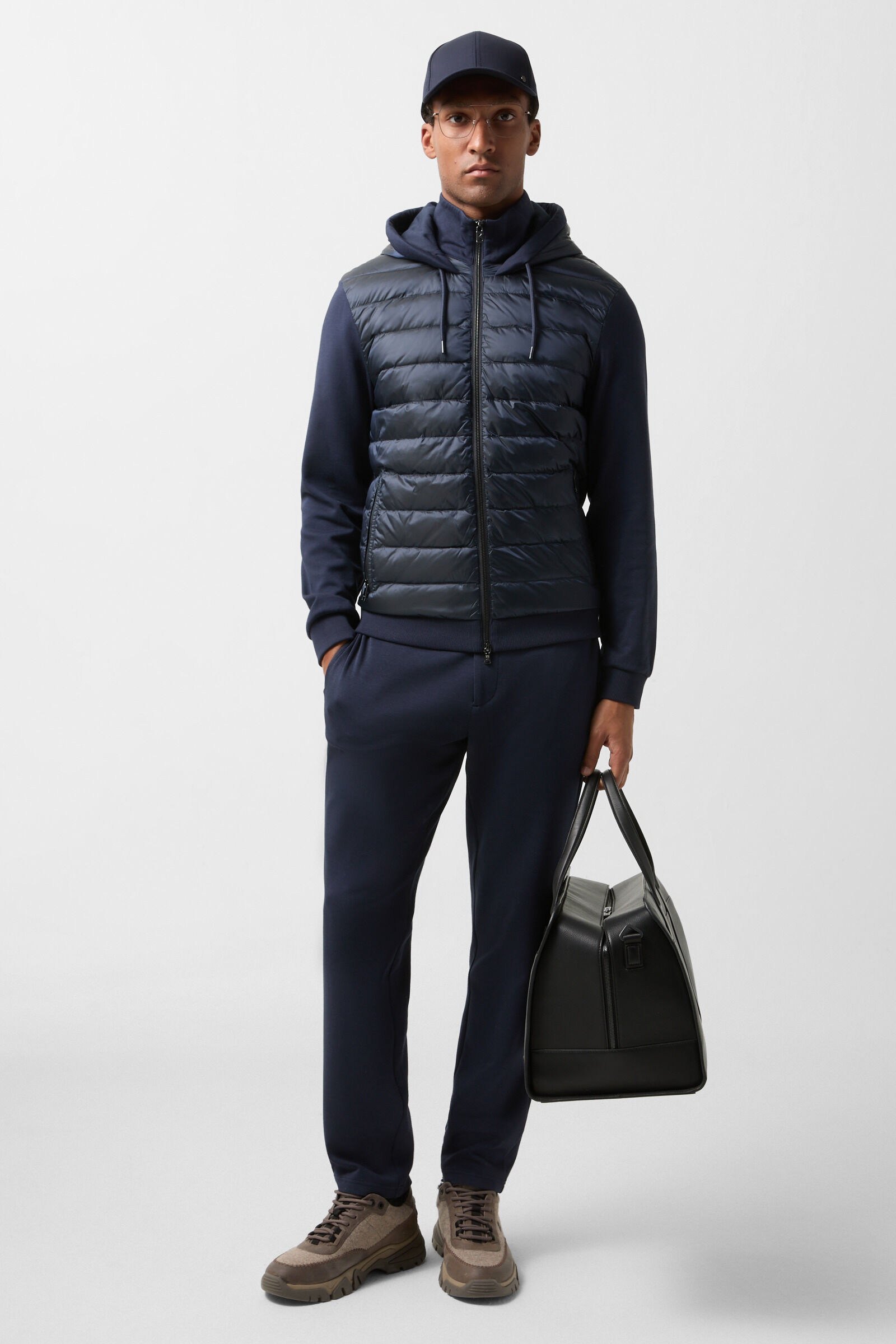 Sven hybrid jersey jacket Navy blue