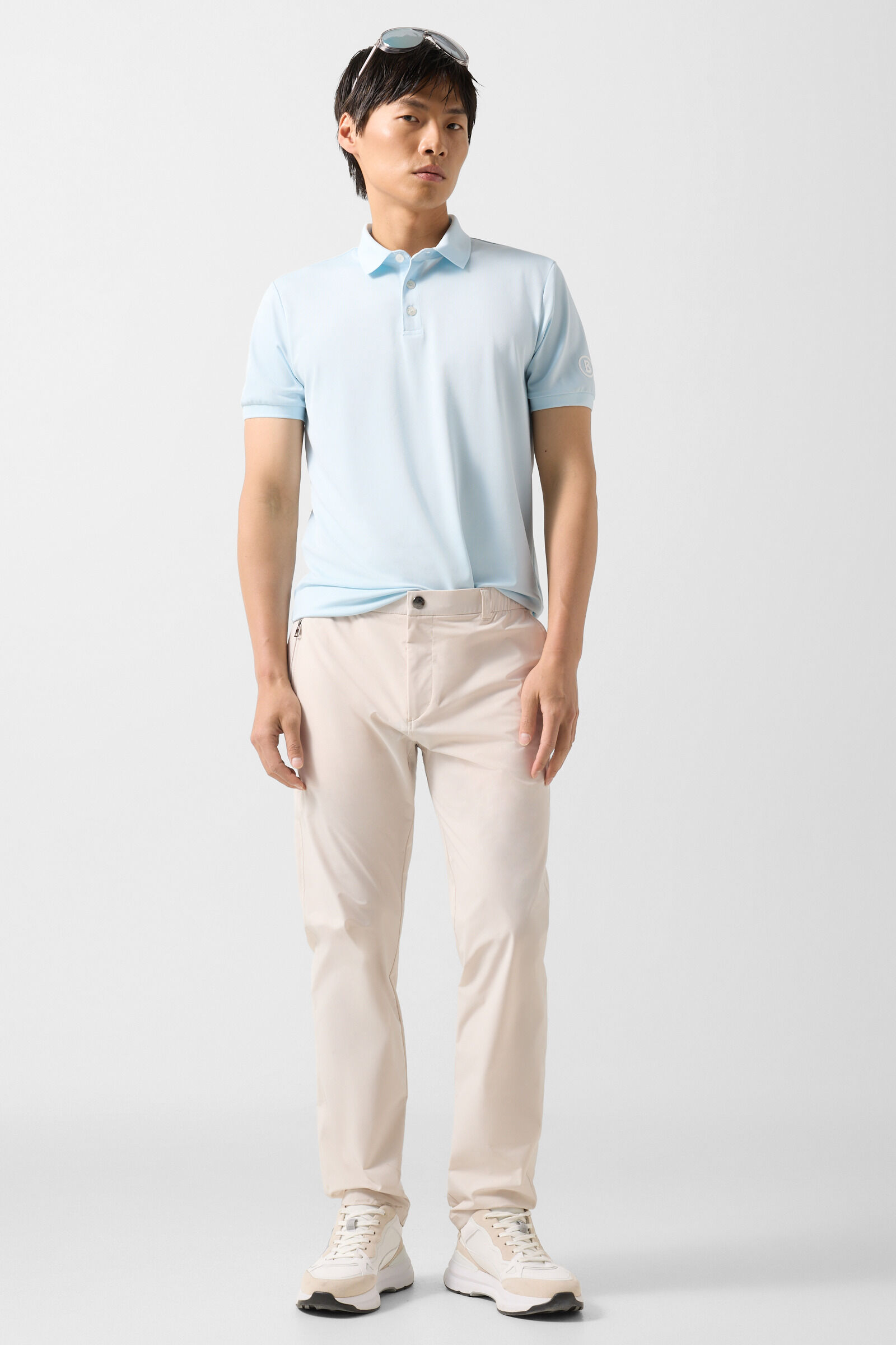 Daniel functional short-sleeved top Light blue