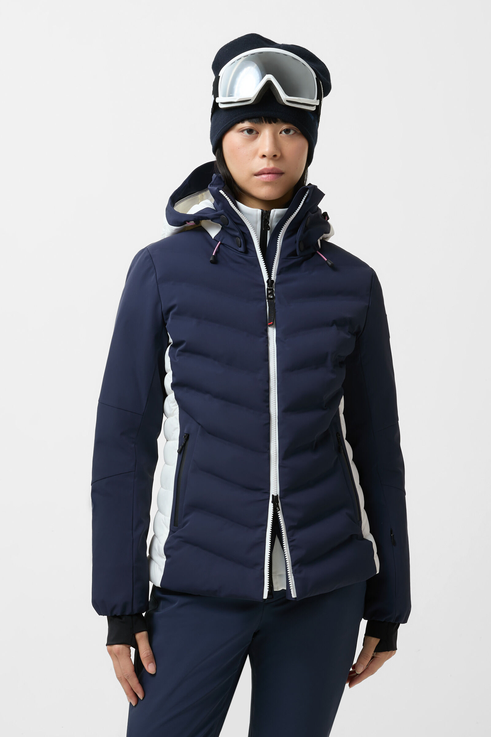 Veste de ski Janka Bleu marine/blanc
