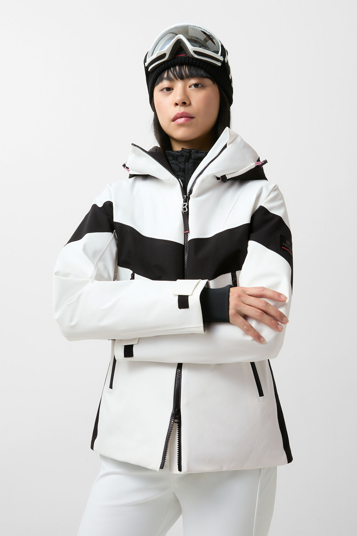 Ashley ski jacket Off-white/black
