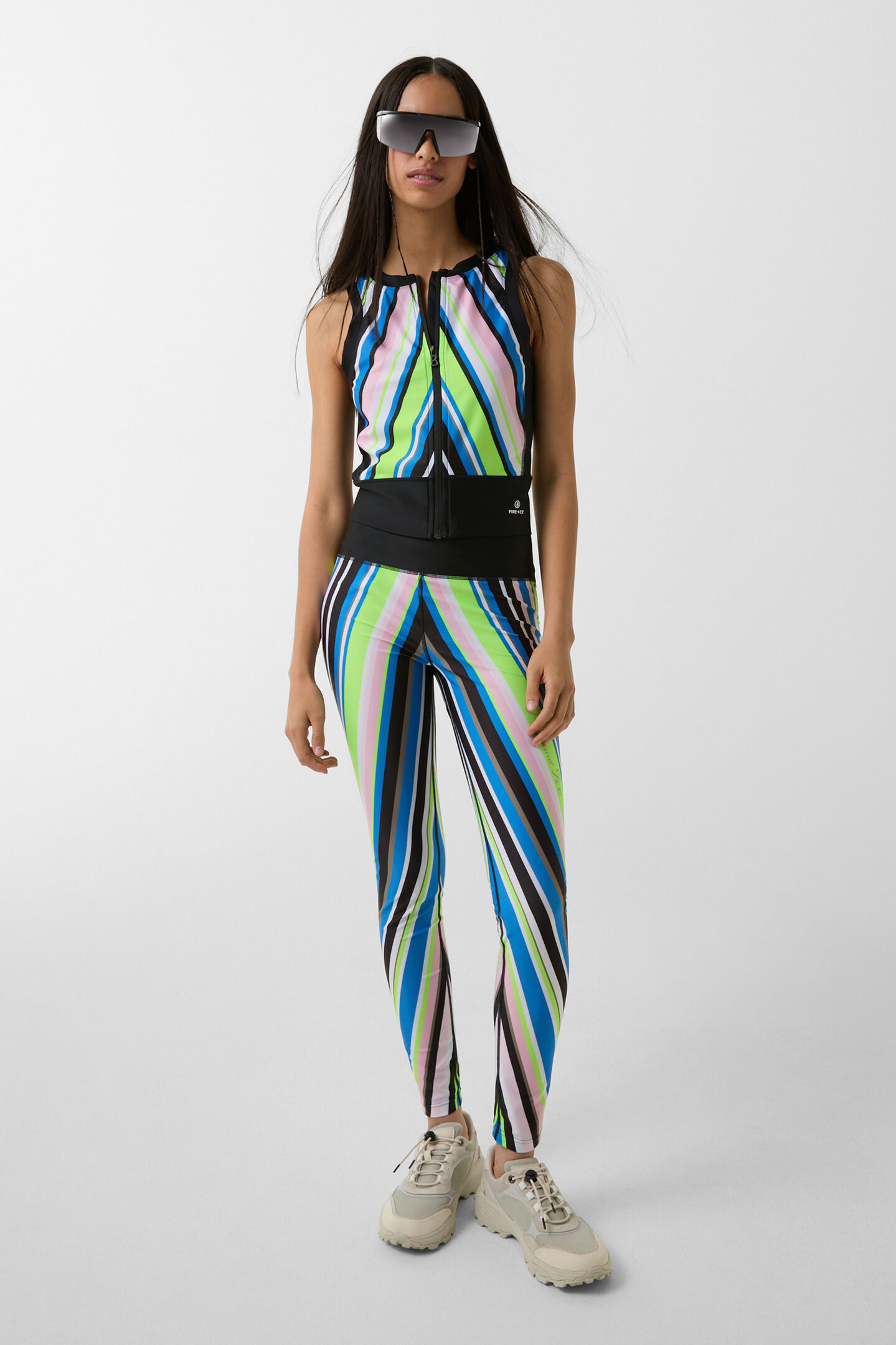 Tights Cherien Black/Blue/Lime