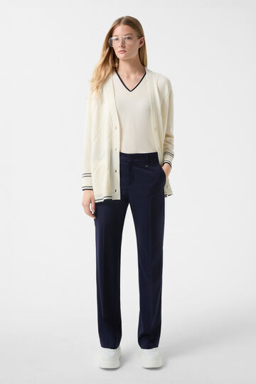 Pantalon en laine vierge Jody Bleu marine Pantalon en laine vierge Jody Bleu marine