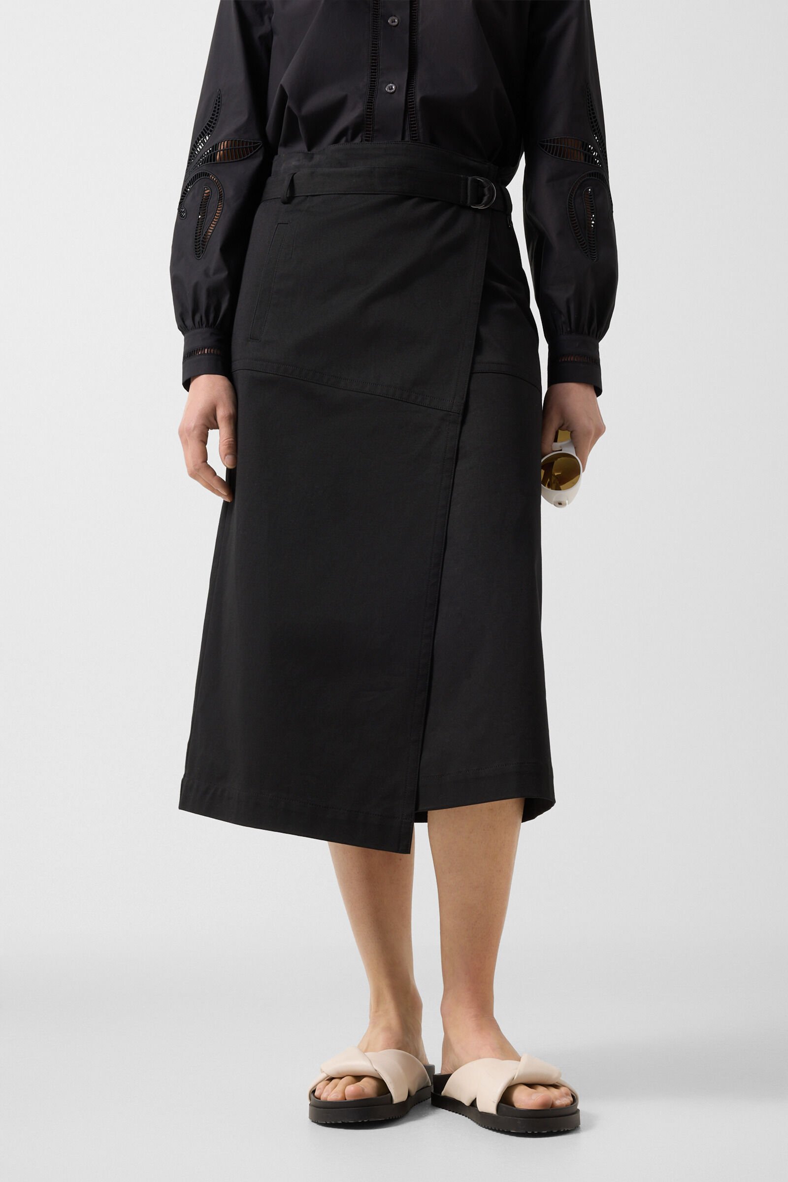 Jocy wrap skirt Black