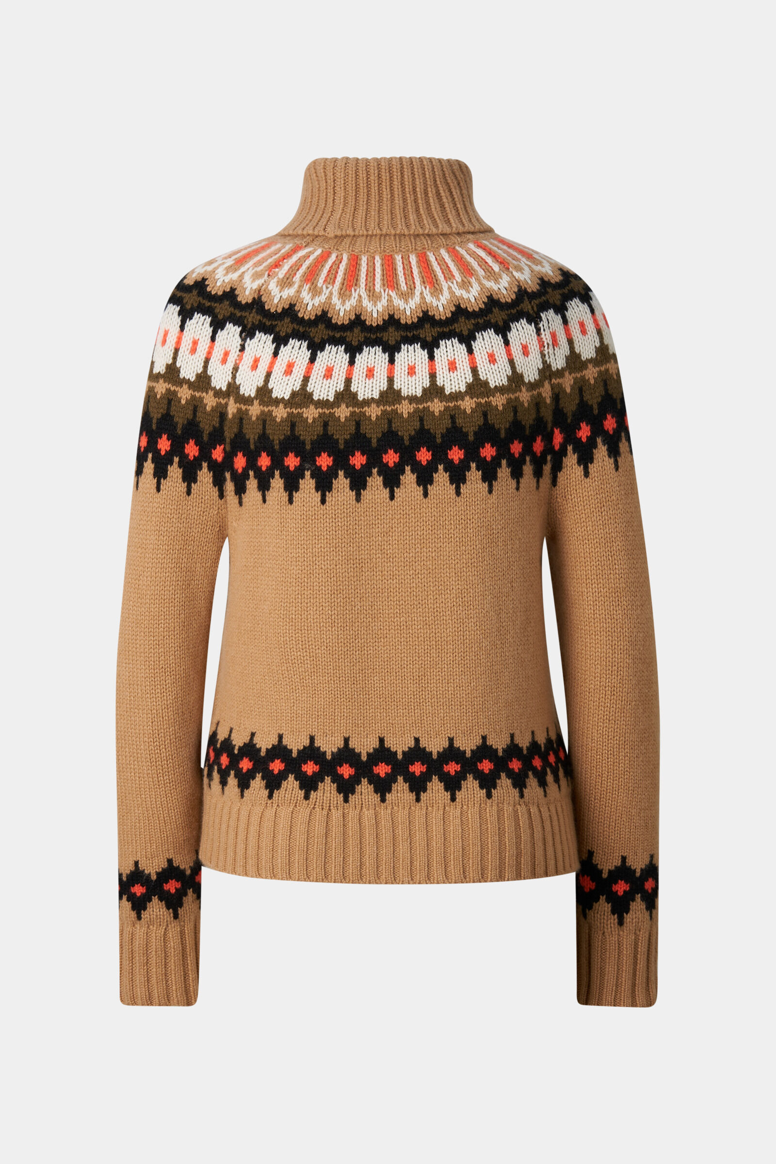 Pull en cachemire &laquo; Ingrid &raquo; Beige/Marron/Orange