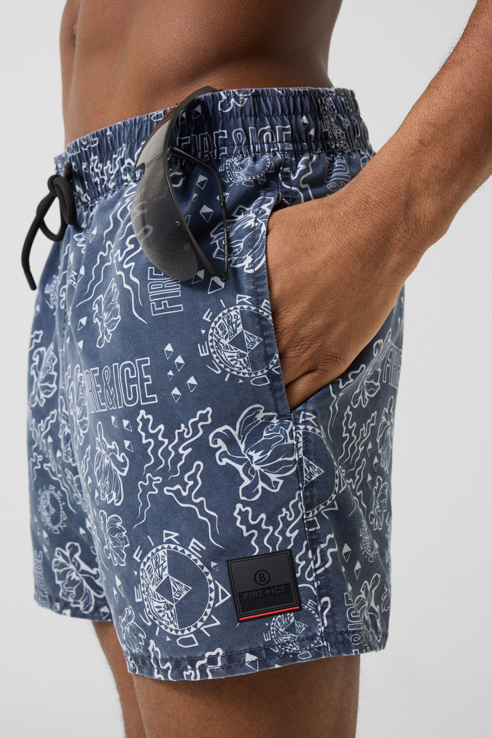 Nelson swim trunks Dark blue/white