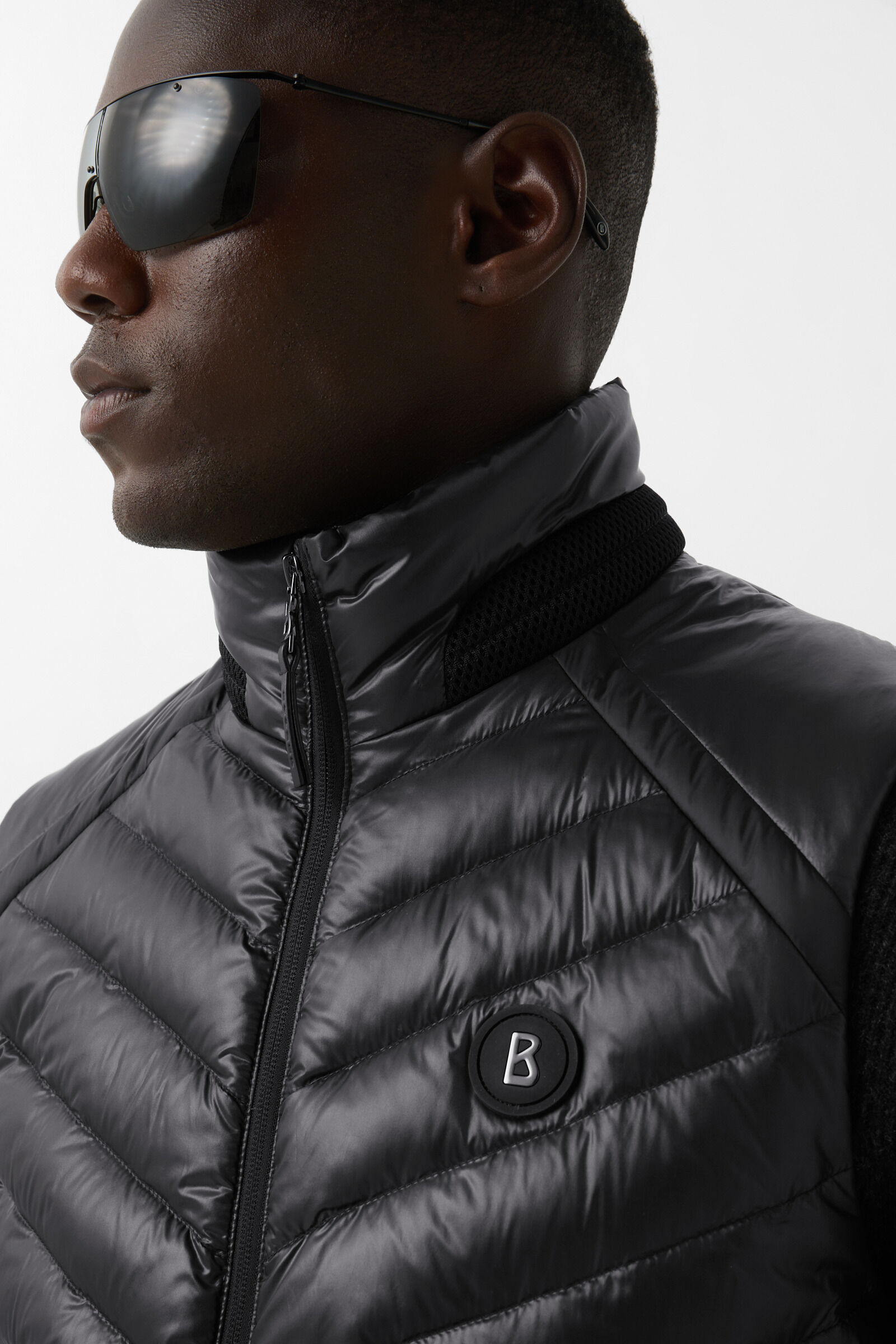 Lasse gewatteerd vest Antraciet