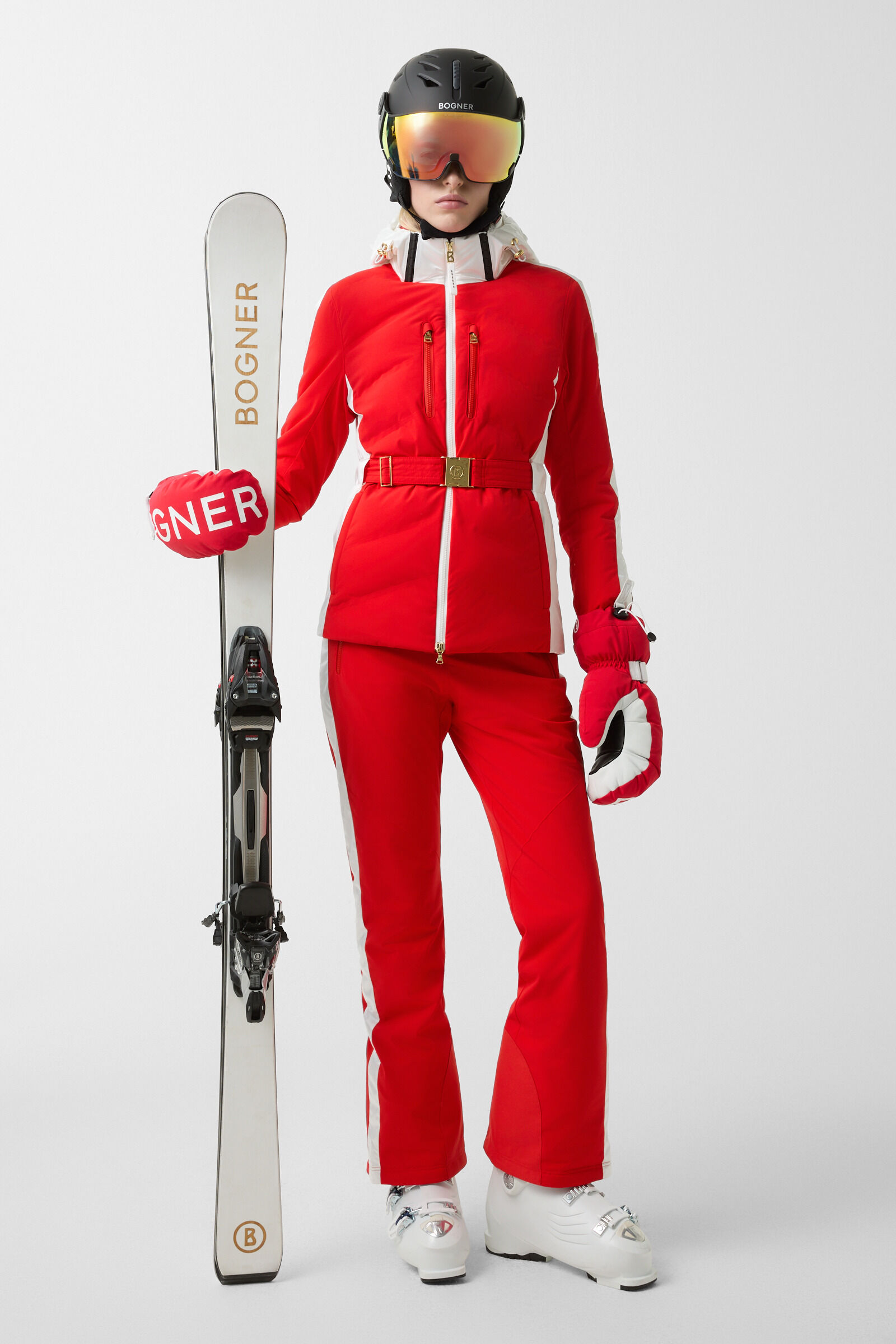 Illma ski trousers Red/White
