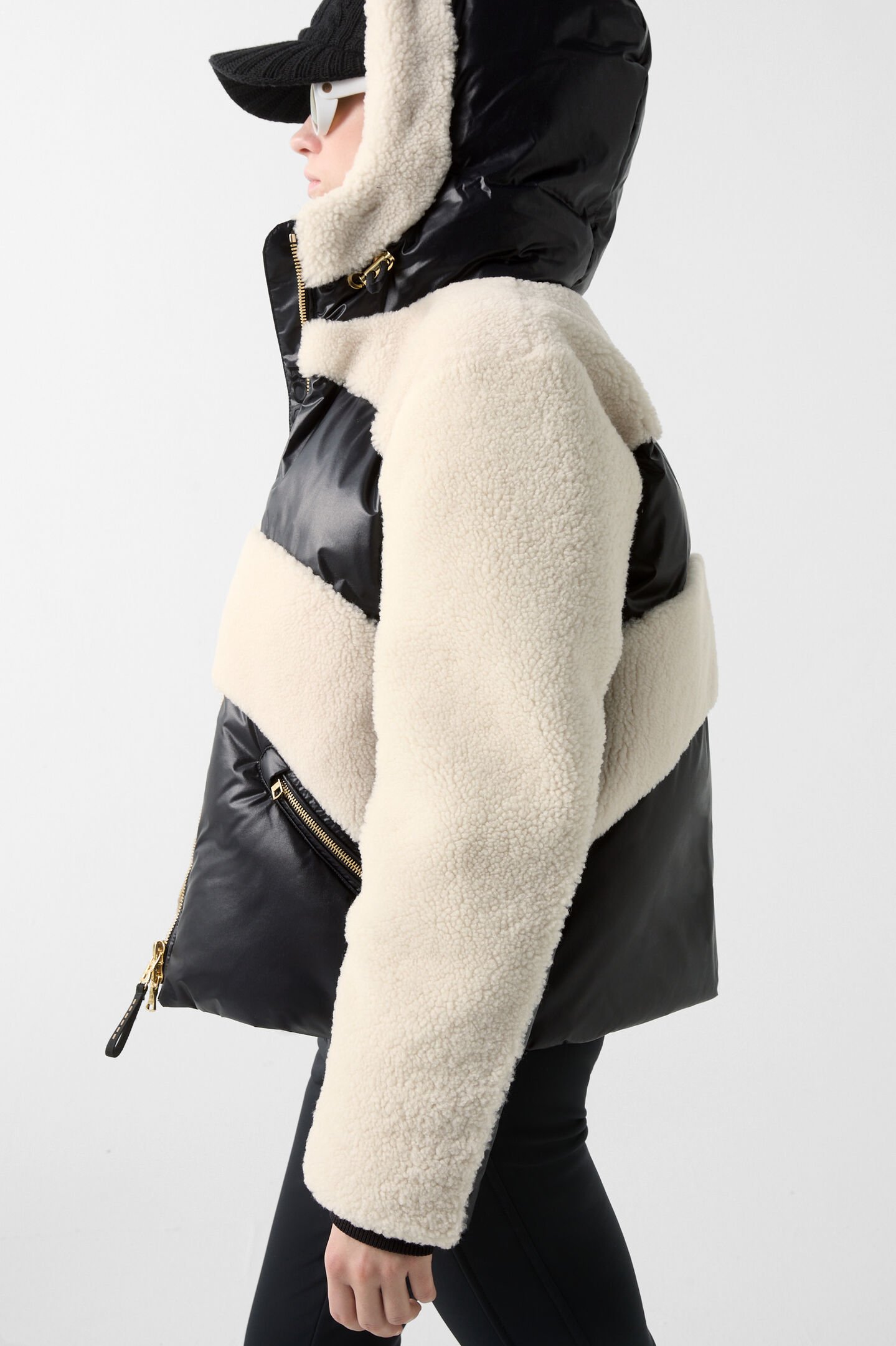 Dana down ski jacket Black/Off-White