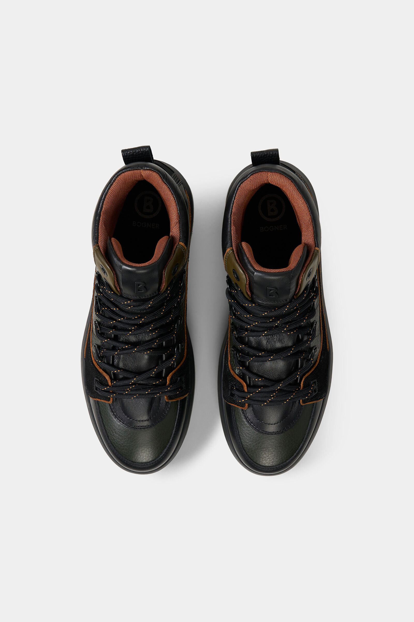 Low Boots Antwerp Black/cognac/olive green