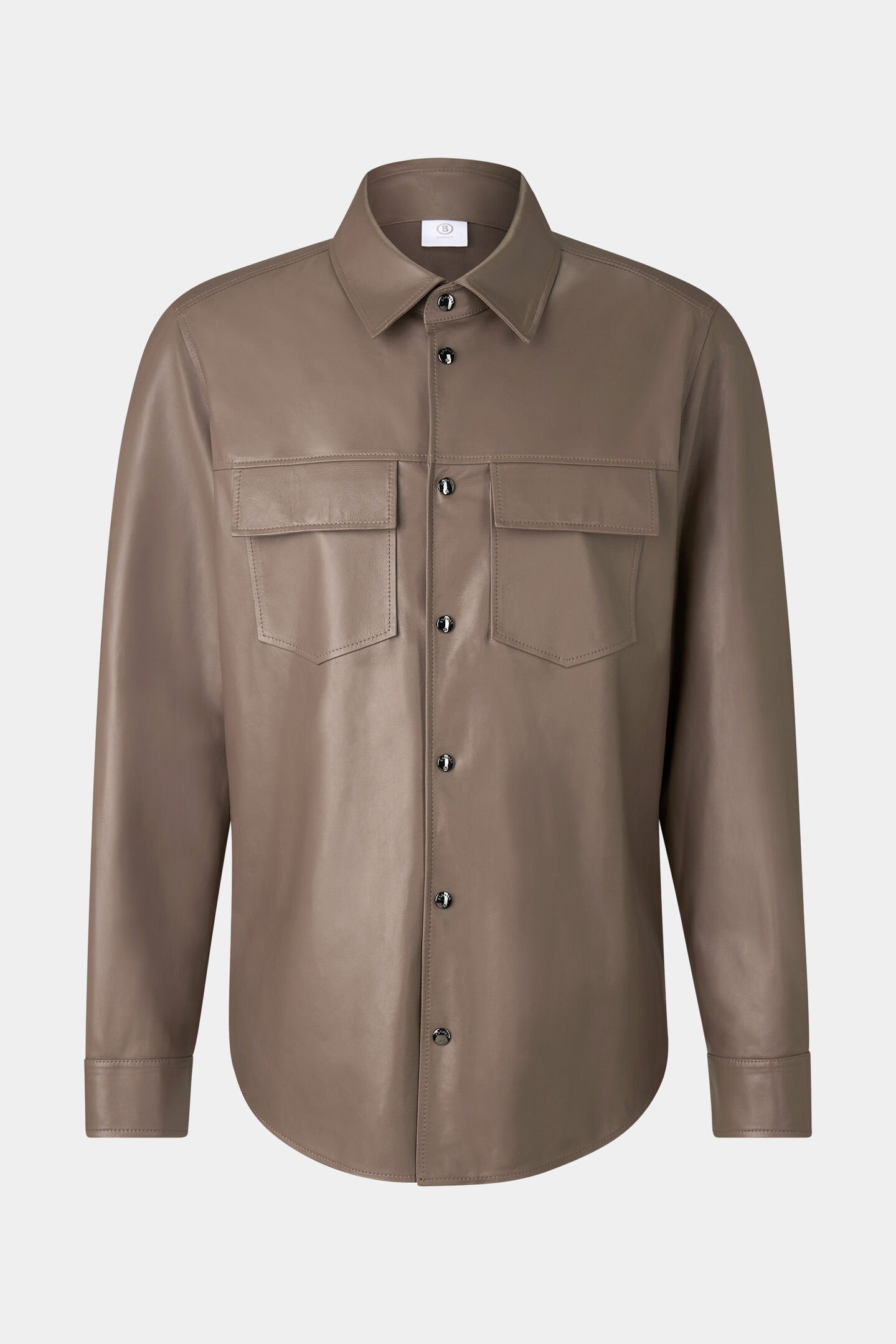 Leder-Overshirt Olli Mud