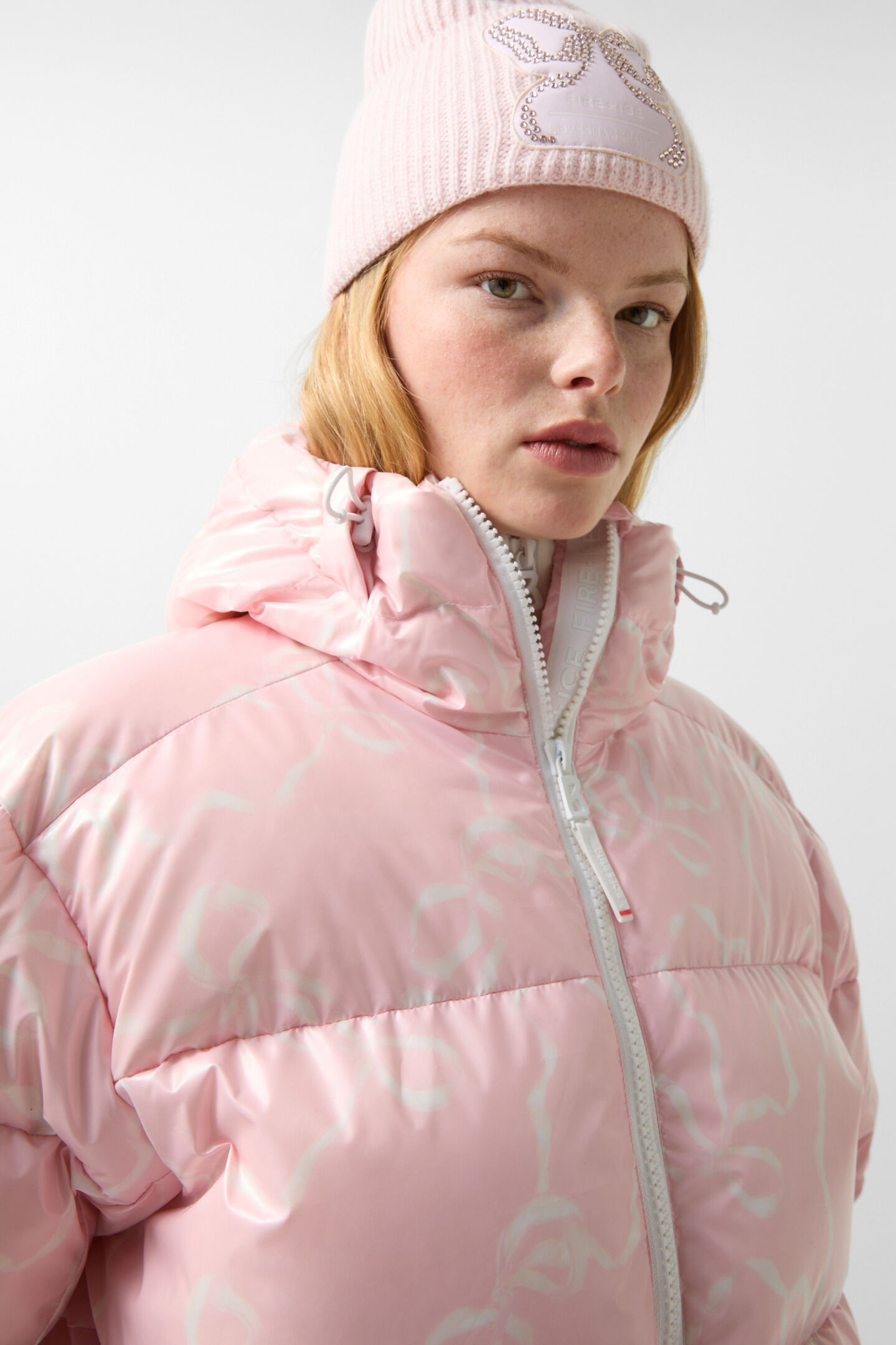 Vally down jacket Pink/Off-White