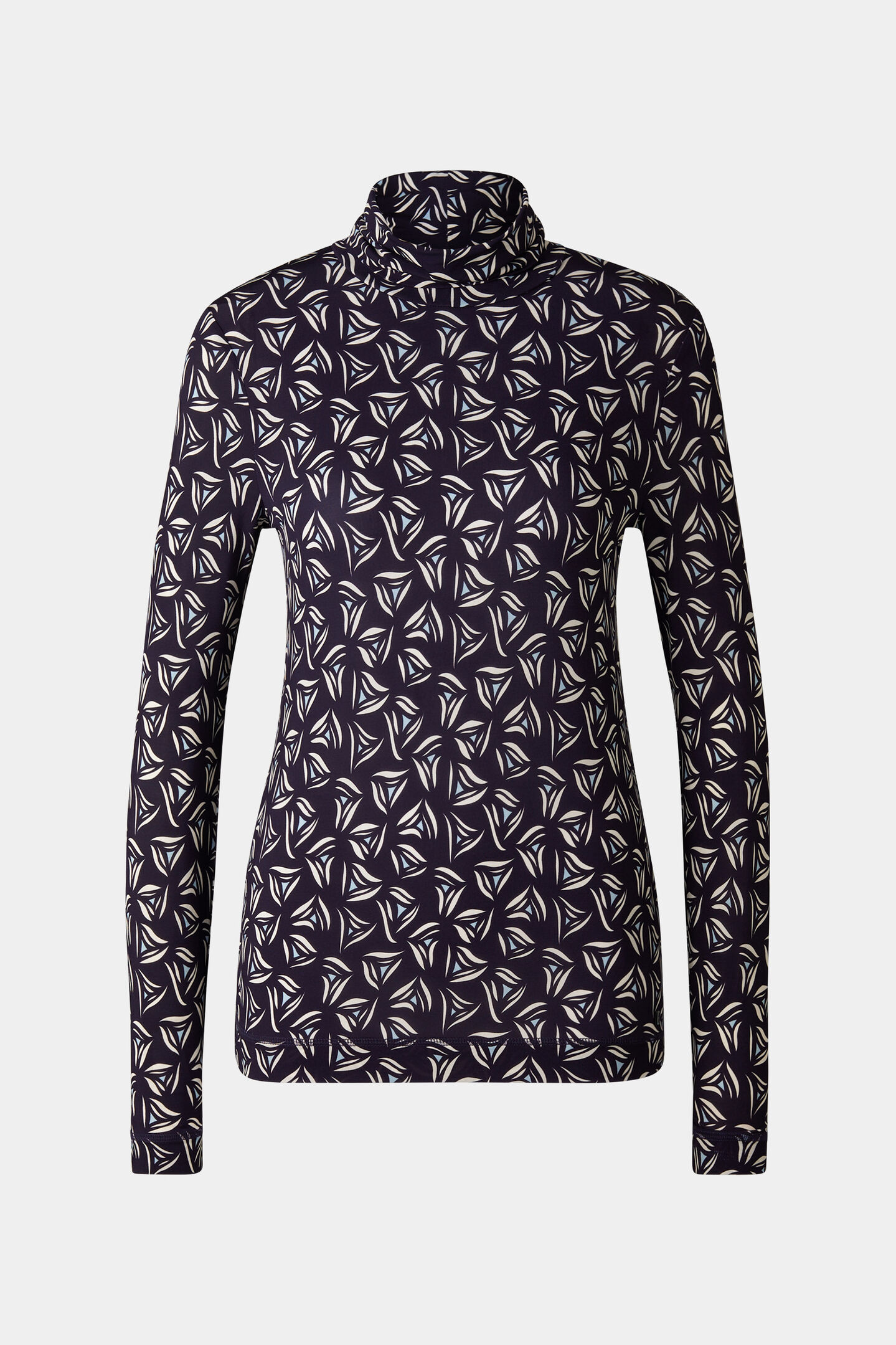 T-shirt long Andriana Bleu marine/blanc