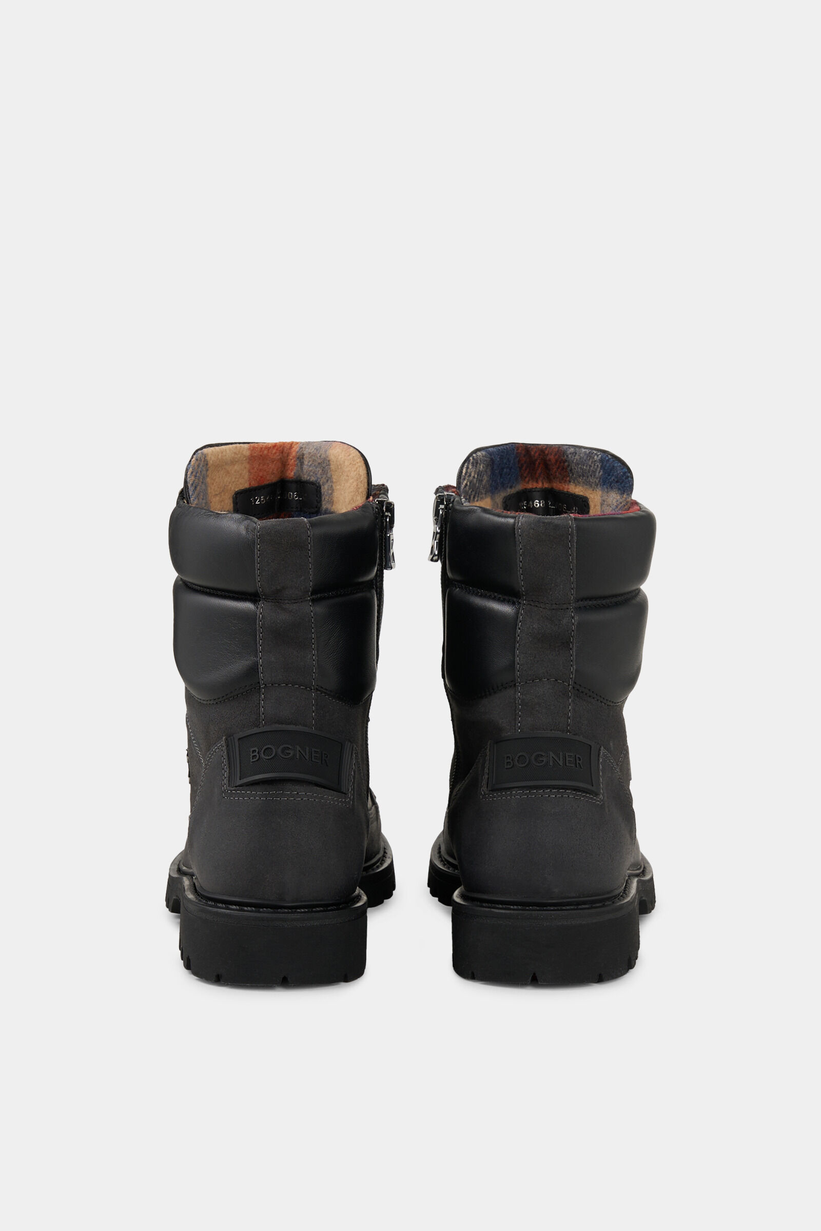 Lace-up boots Helsinki with spikes Dark grey