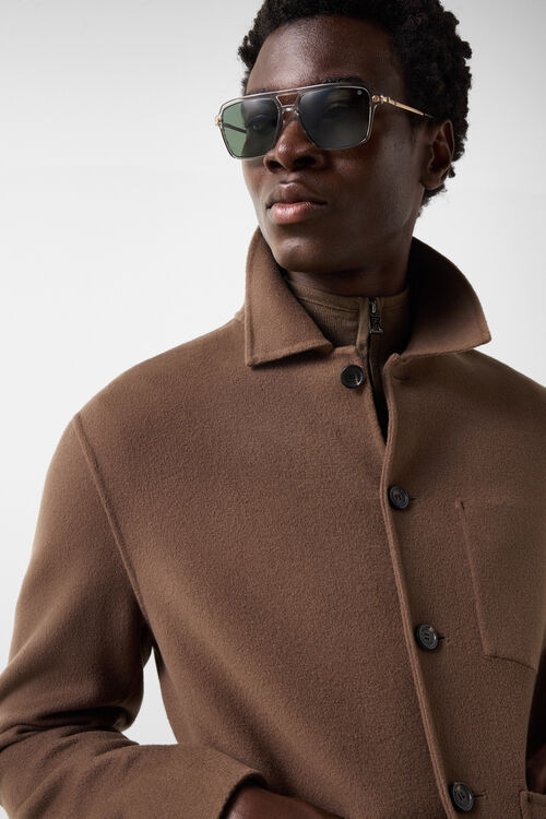 Doubleface-Woll-Hemdjacke Mirco Braun