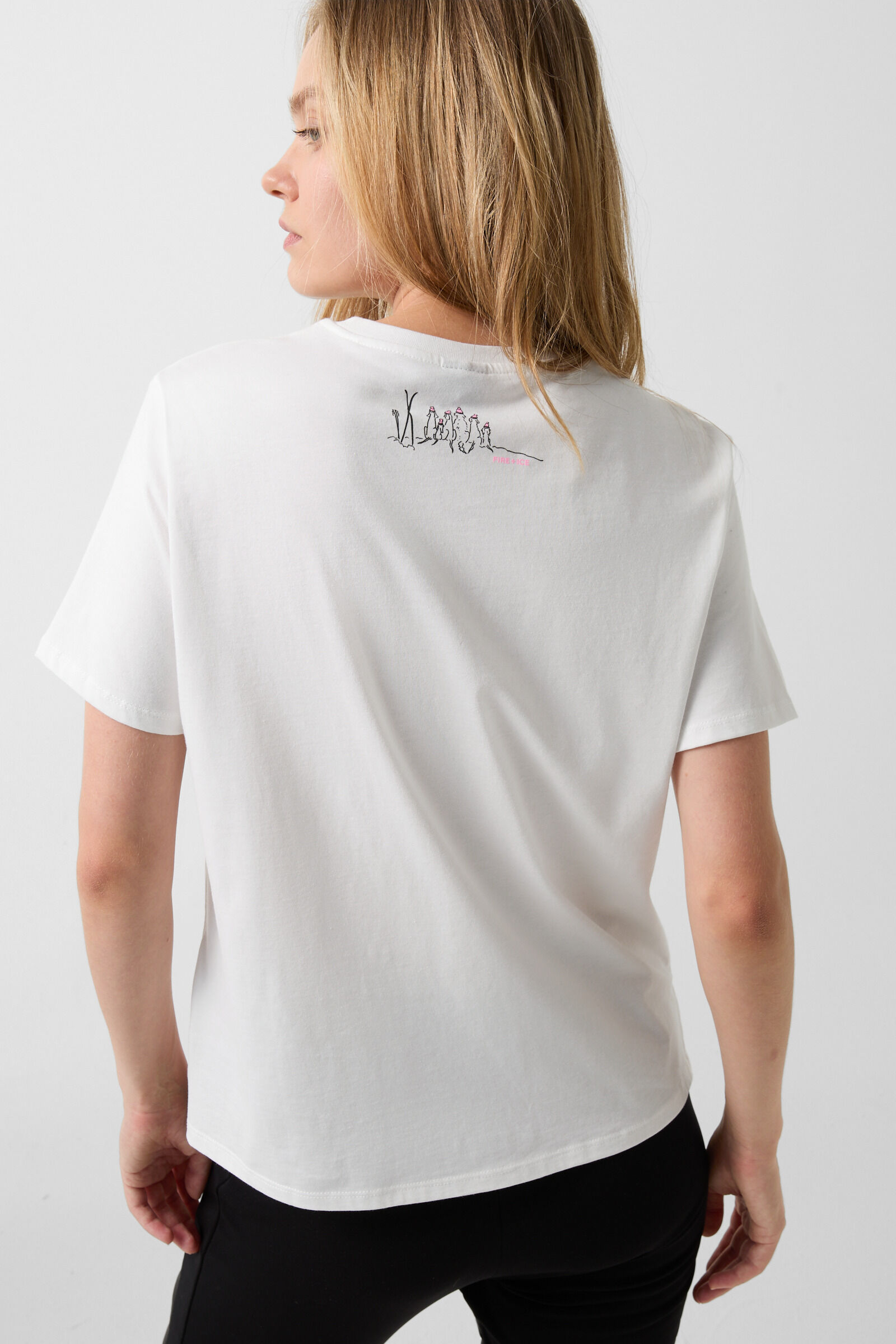 T-shirt Lotte White/black