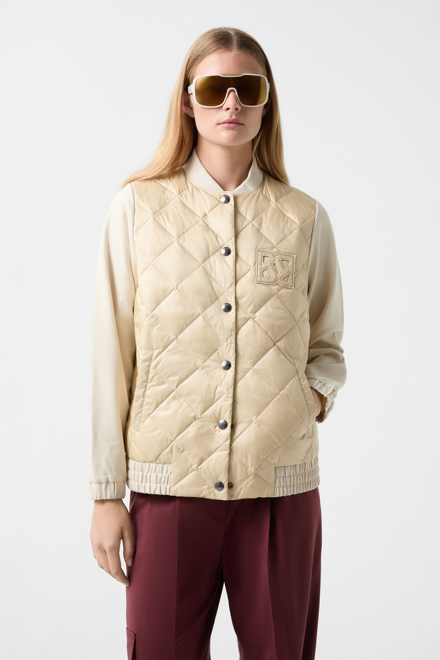 Hybrid-Collagejacke Aileen Beige