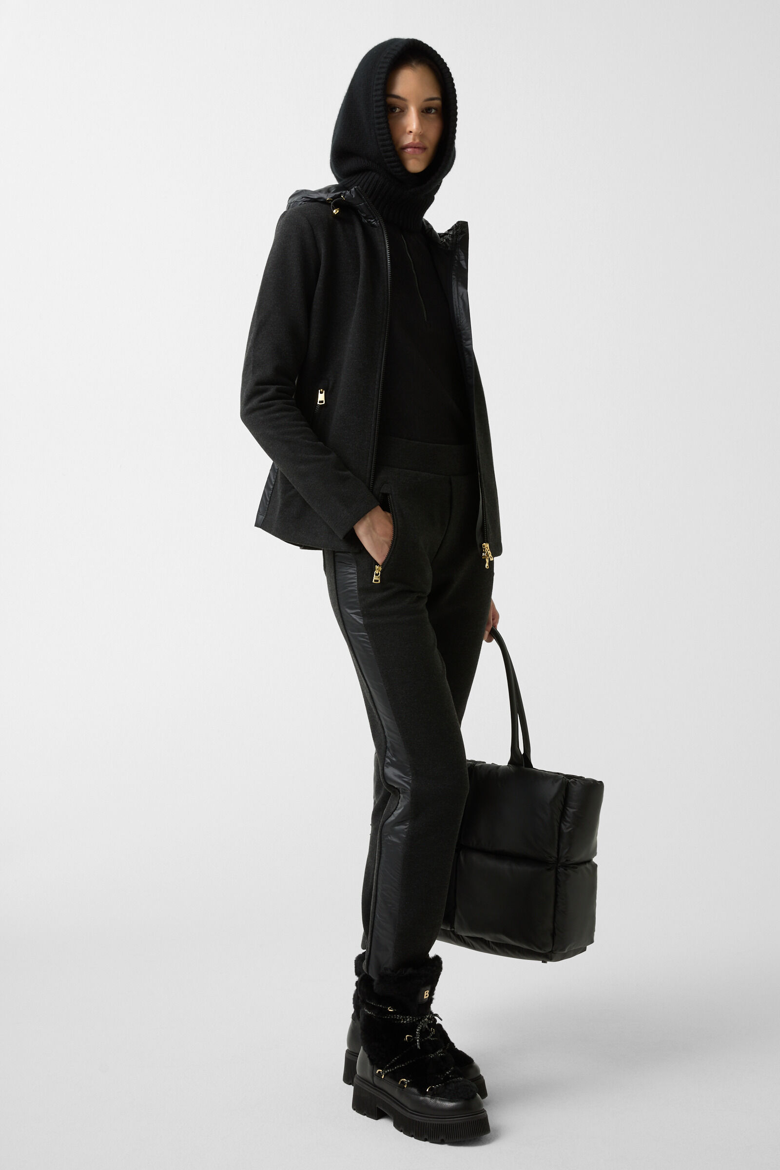 Kimmie flannel trousers Anthracite