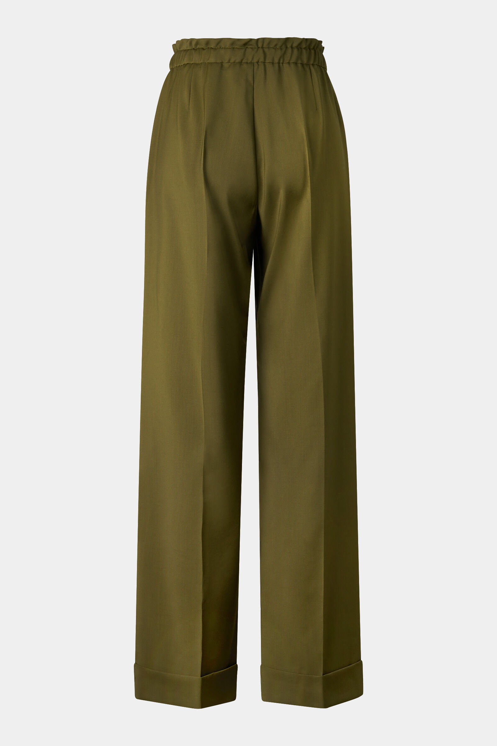 Elfy virgin wool pleated trousers Olive