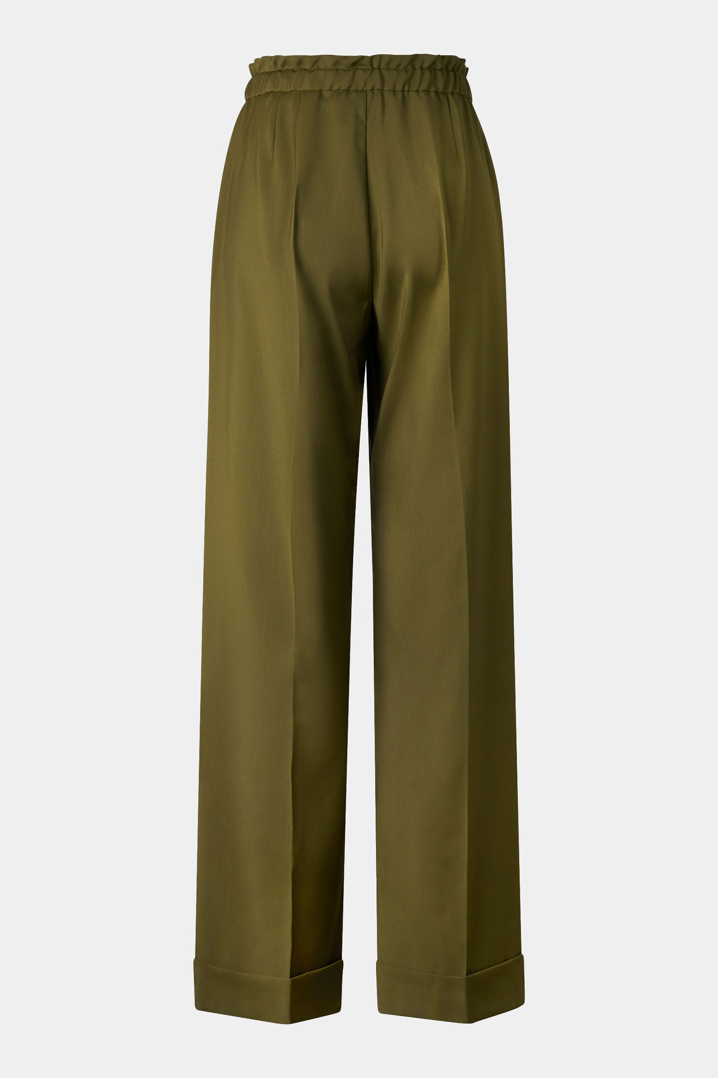 Elfy virgin wool pleated trousers Olive