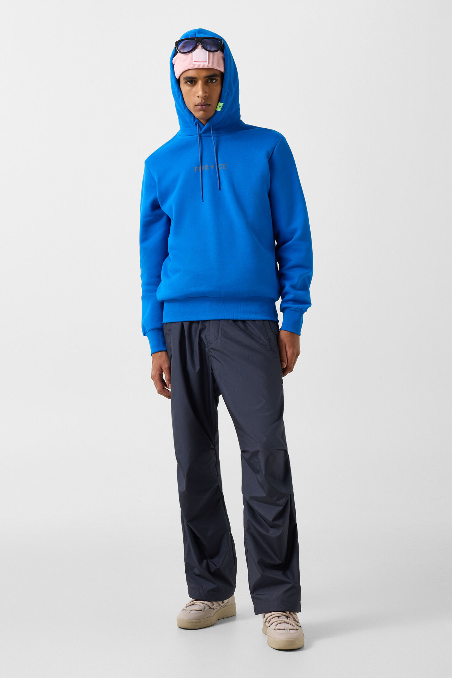 Covell cotton hoodie Blue