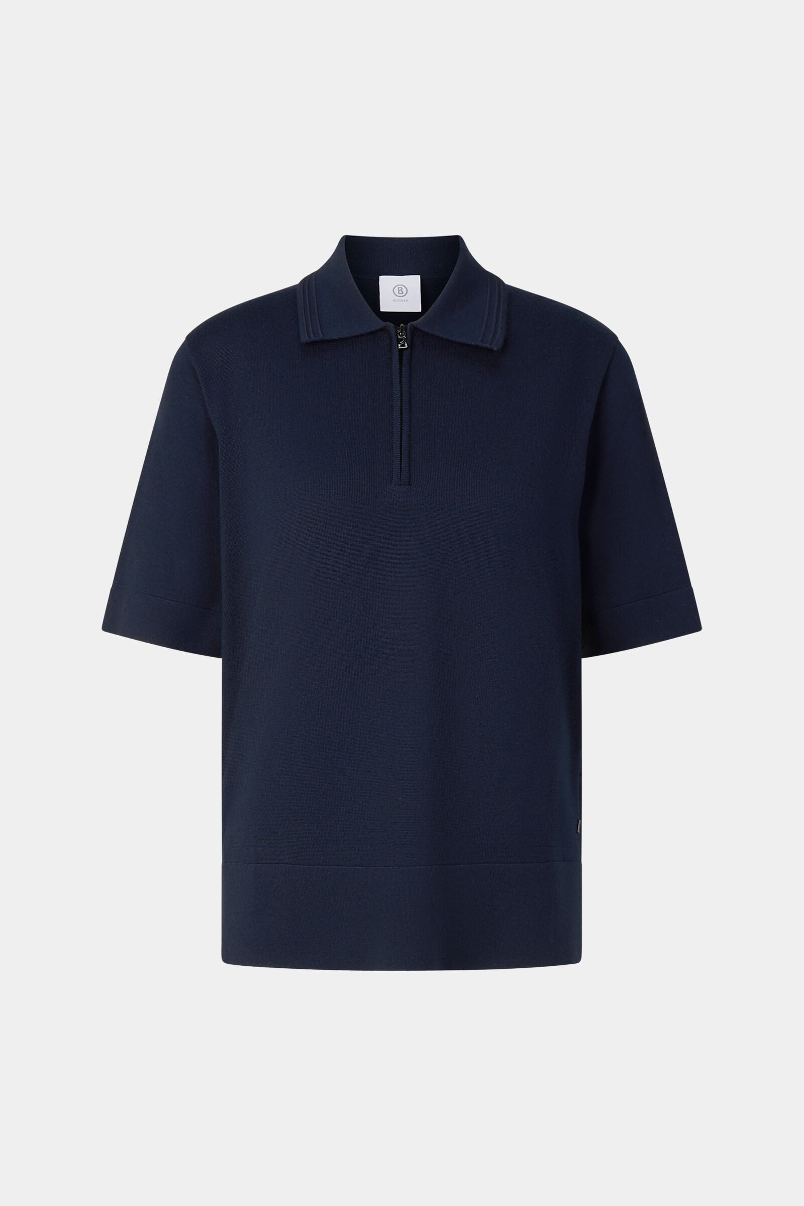 Maureen virgin wool polo shirt Navy blue