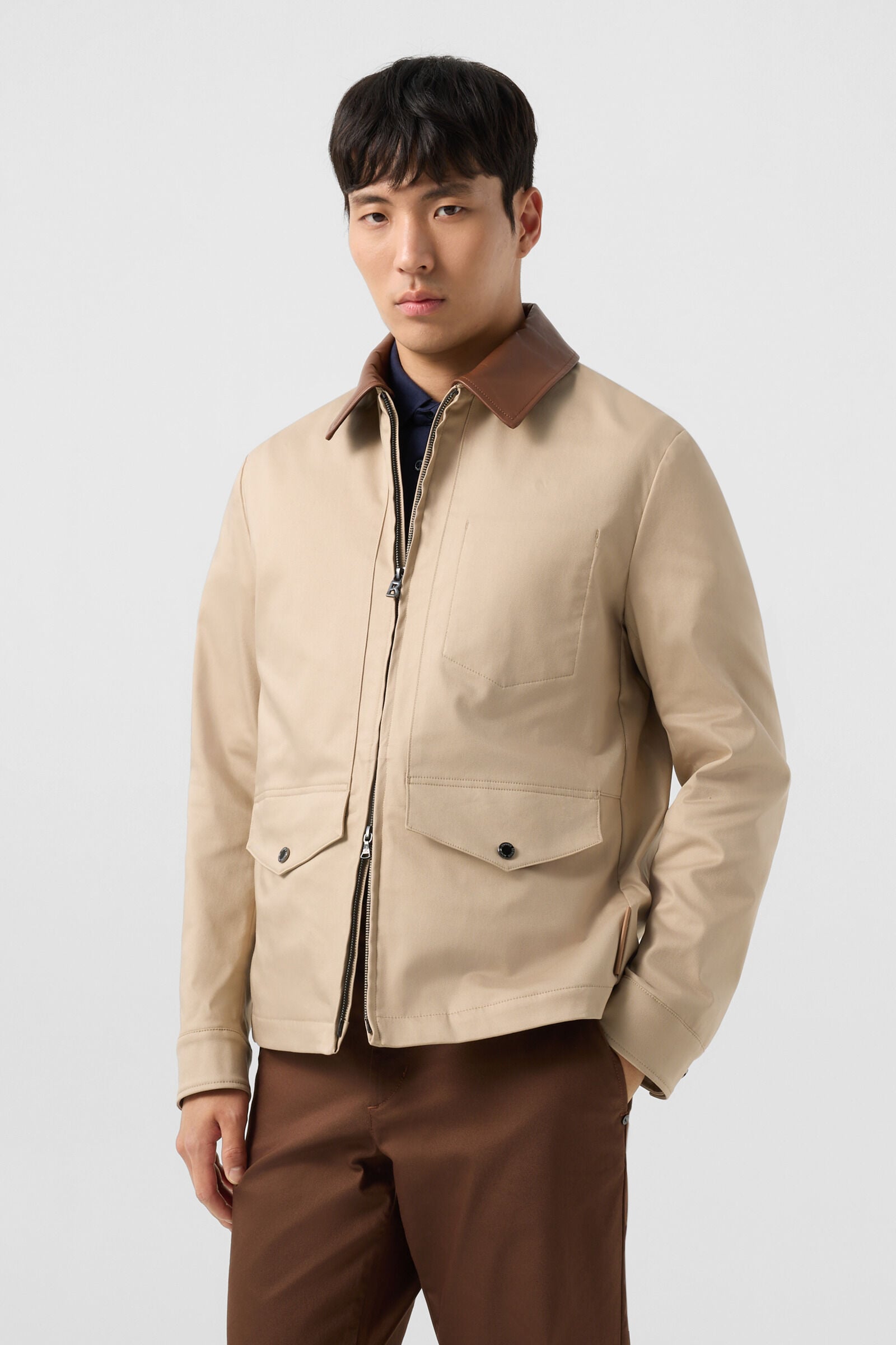 Twill jacket Mirco Beige