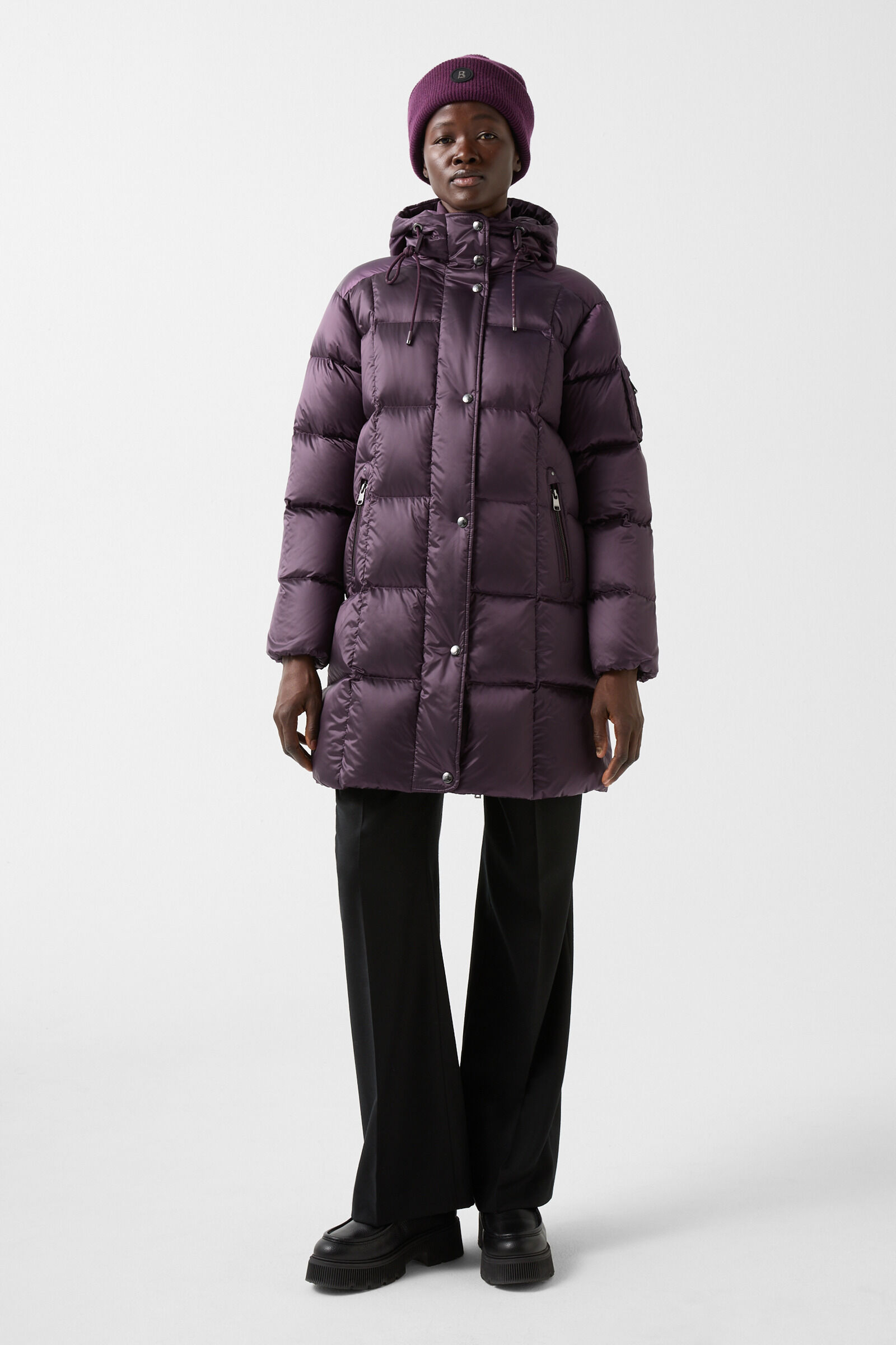 Plum padded coat new arrivals