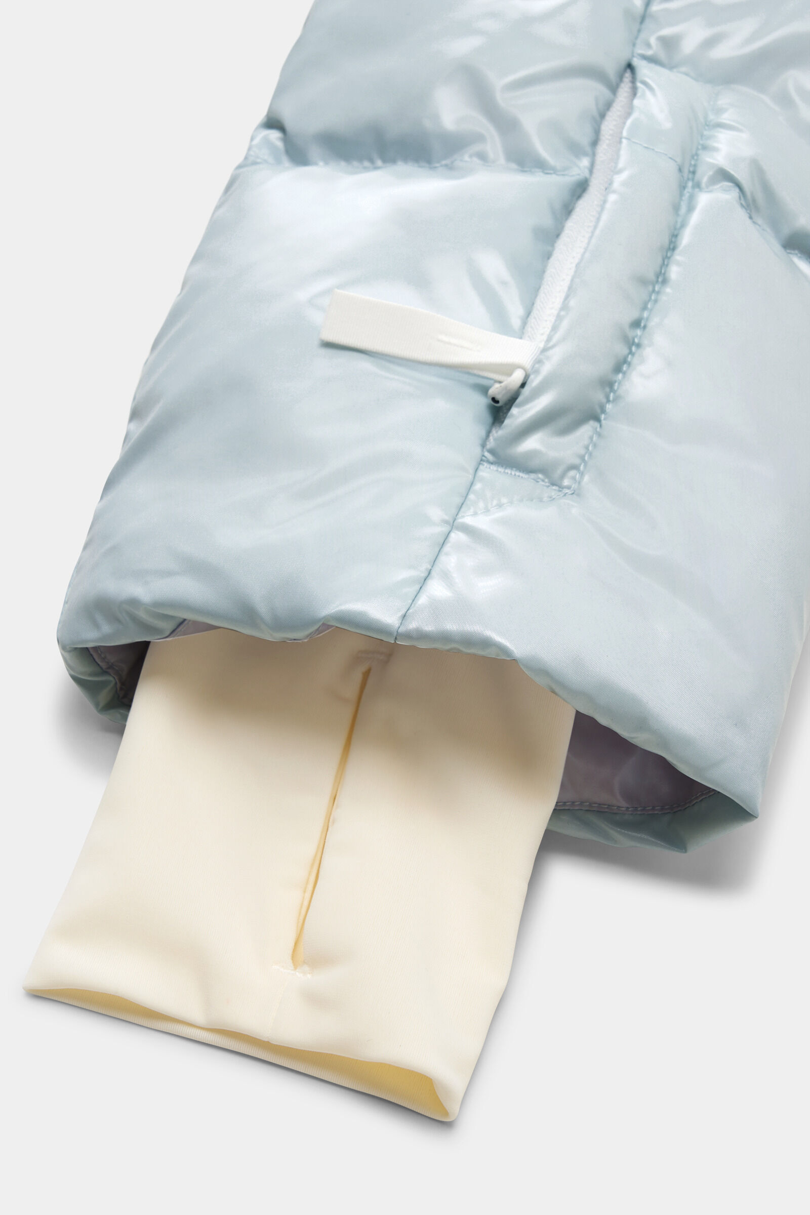 Kids down ski jacket Franzi Light blue/white