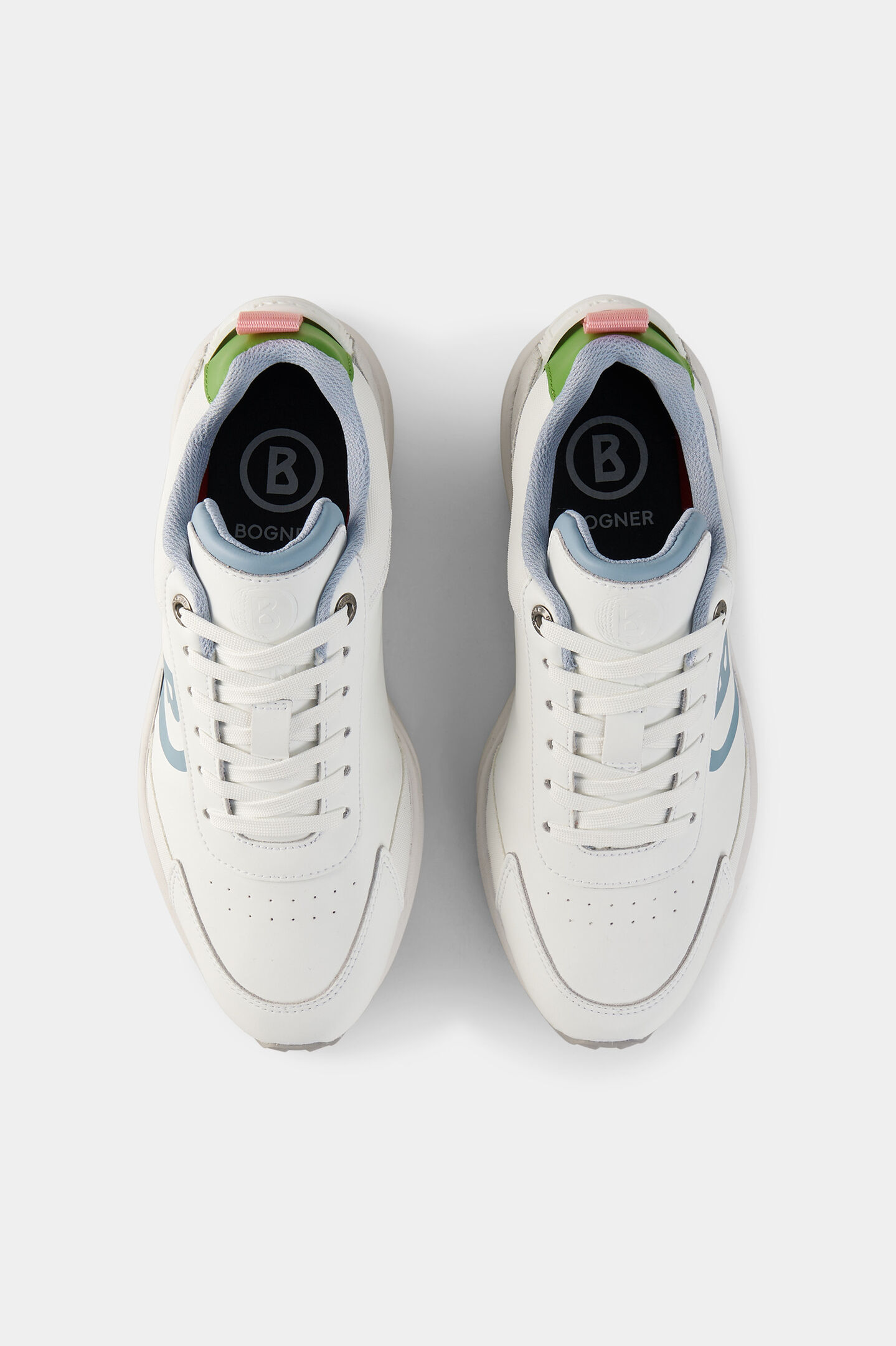 Golf sneaker White/blue/green