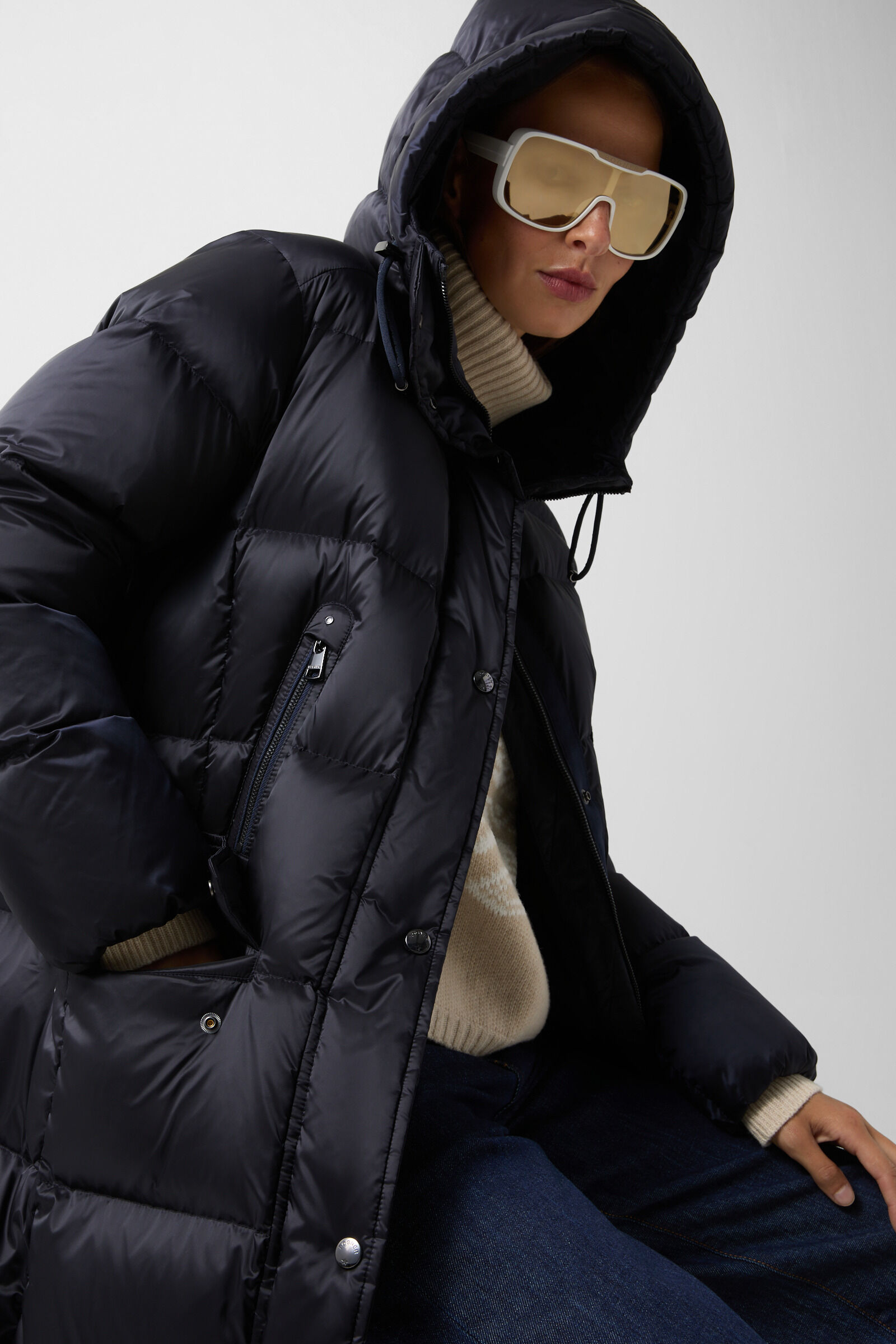 Jonna down coat Navy blue