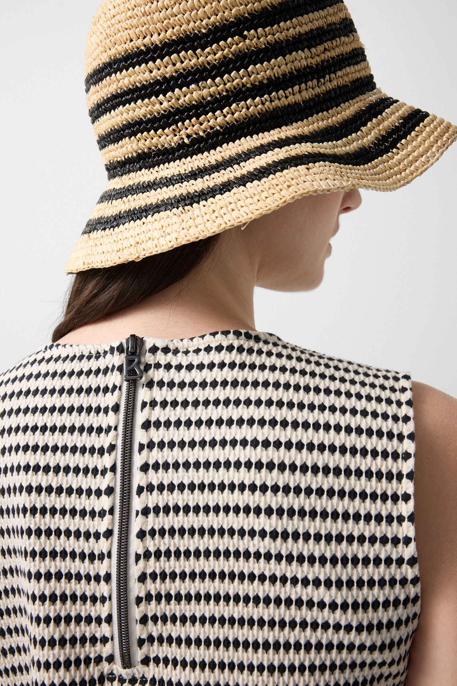 Kleid Samira Schwarz/Off-White