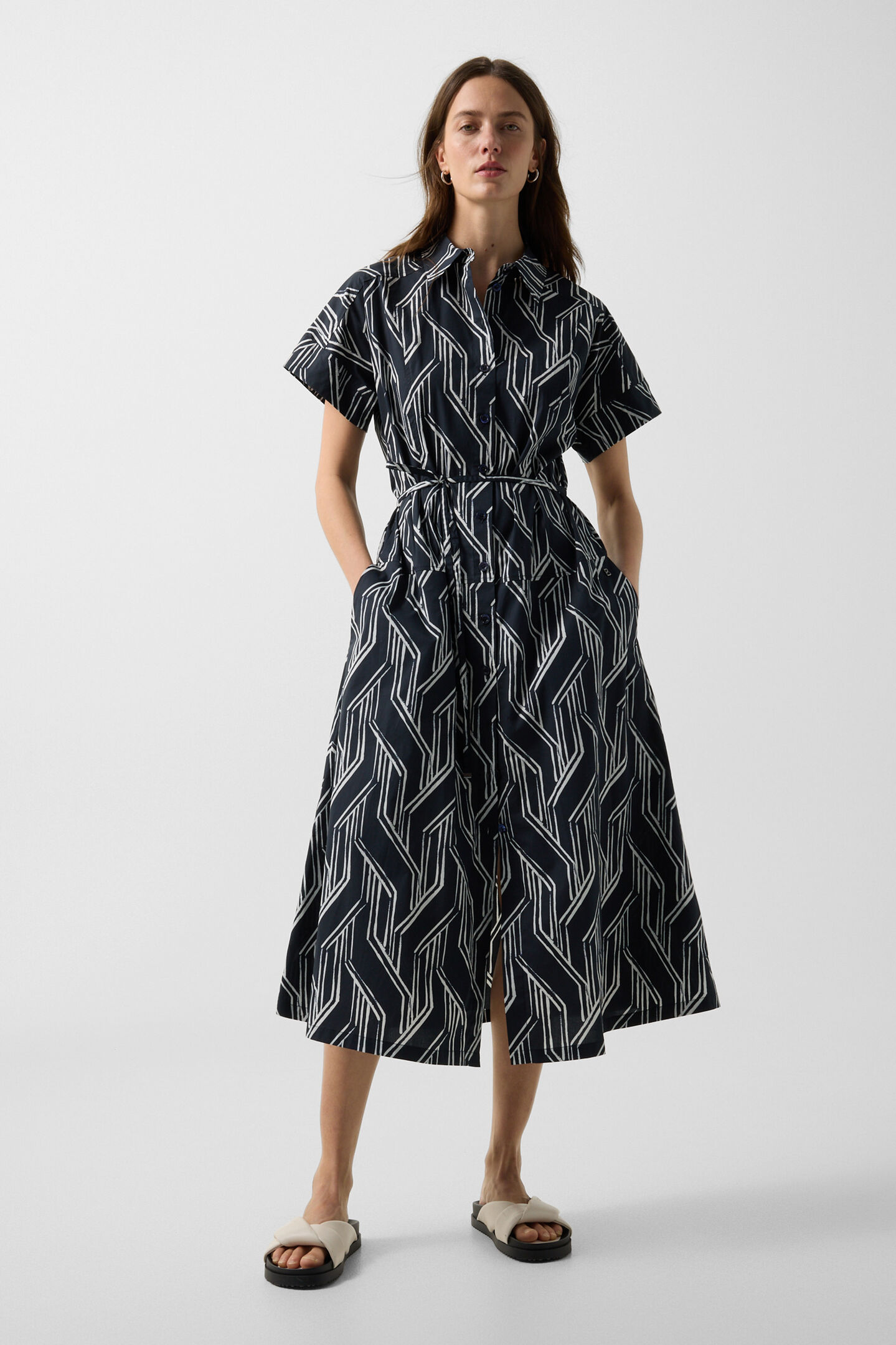Roxana shirt dress Navy blue/off-white