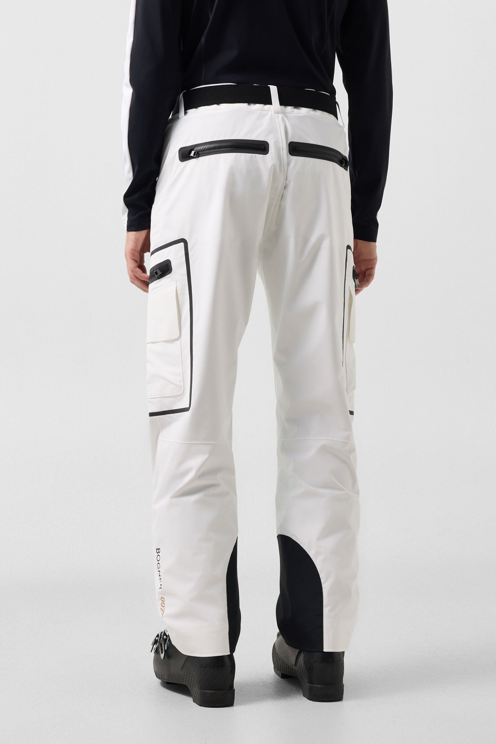 Cargo-Skihose Bond Off-White/Schwarz