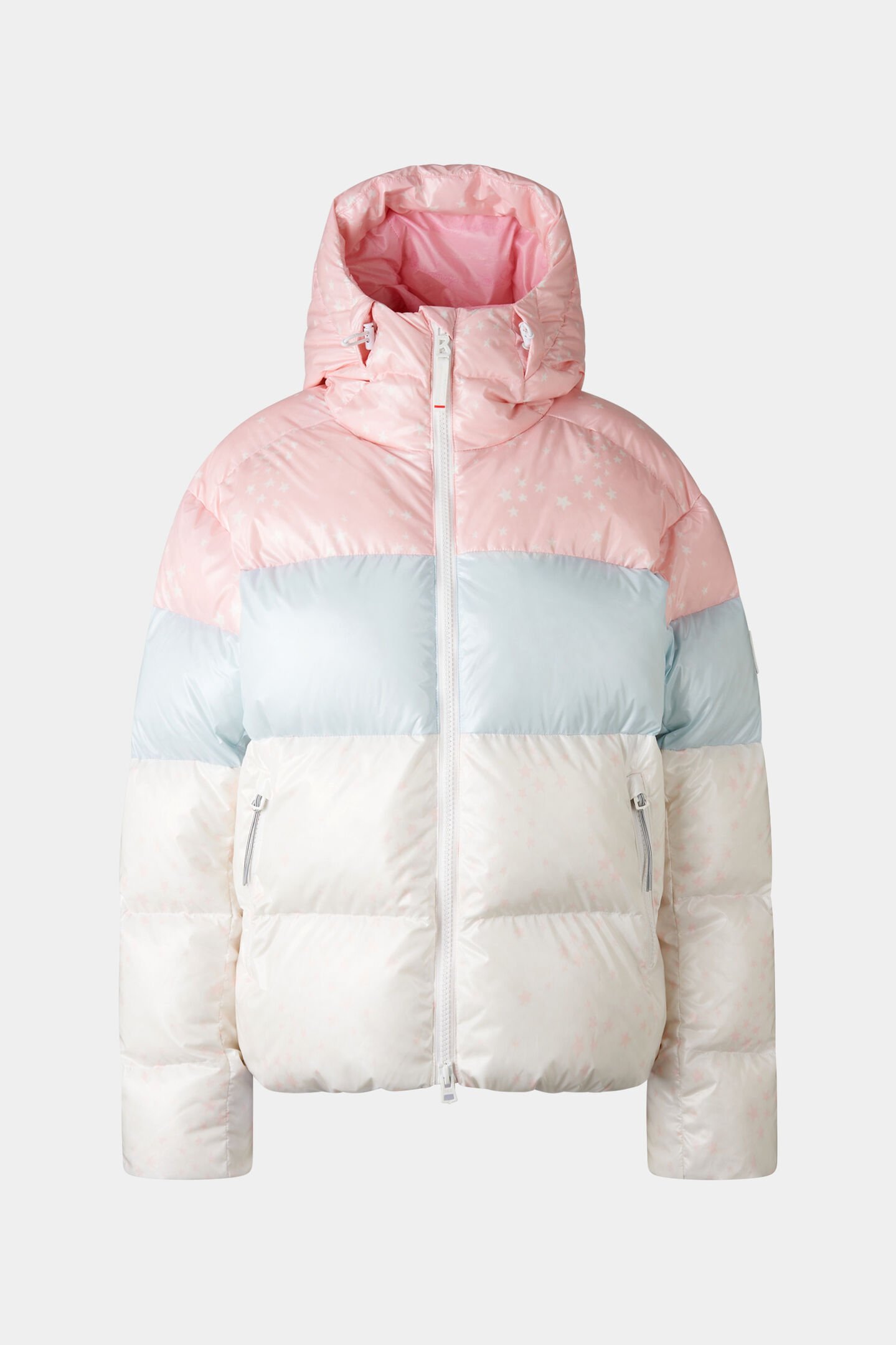 Vally down jacket Pink/light blue/white