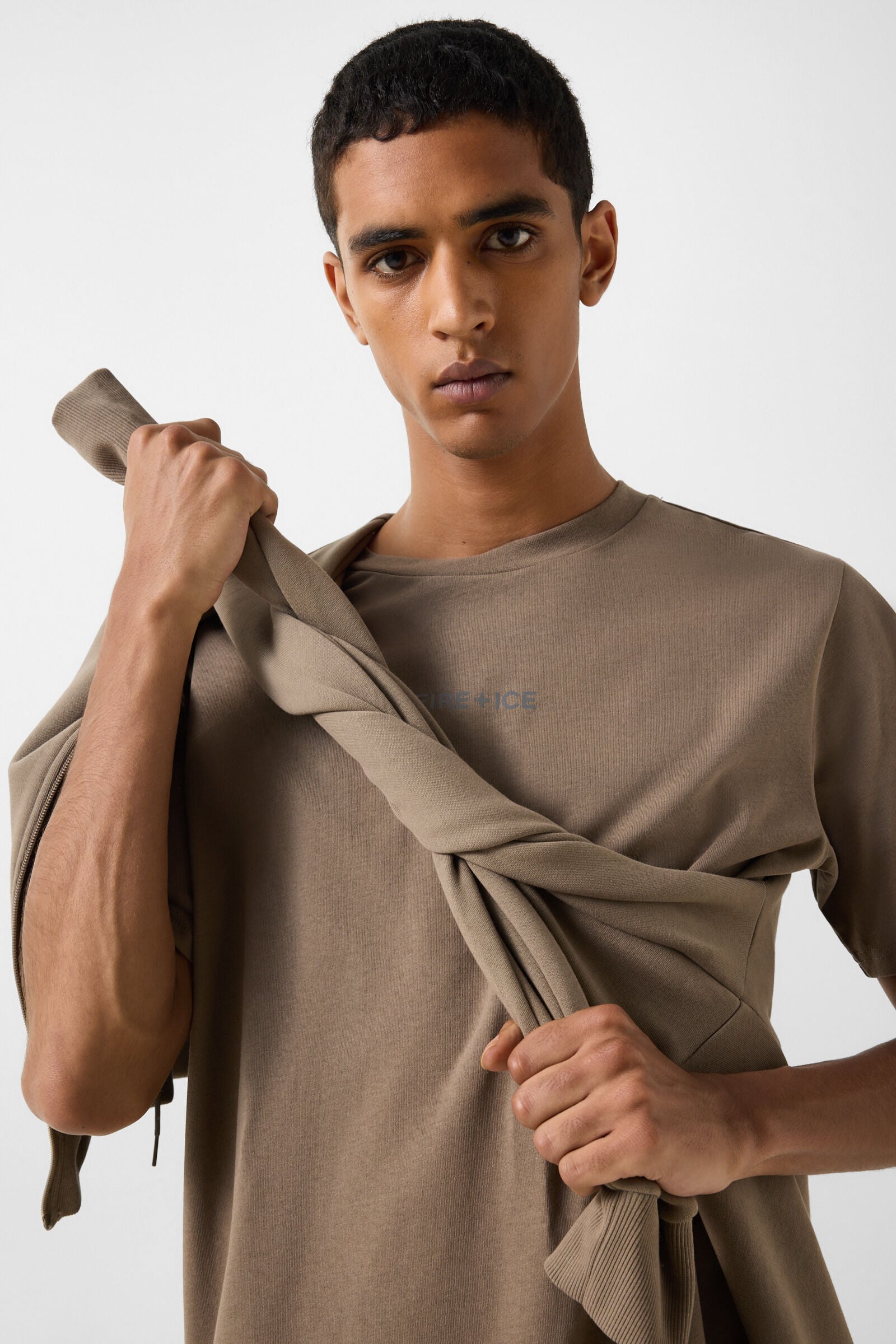 Mick cotton T-shirt Taupe
