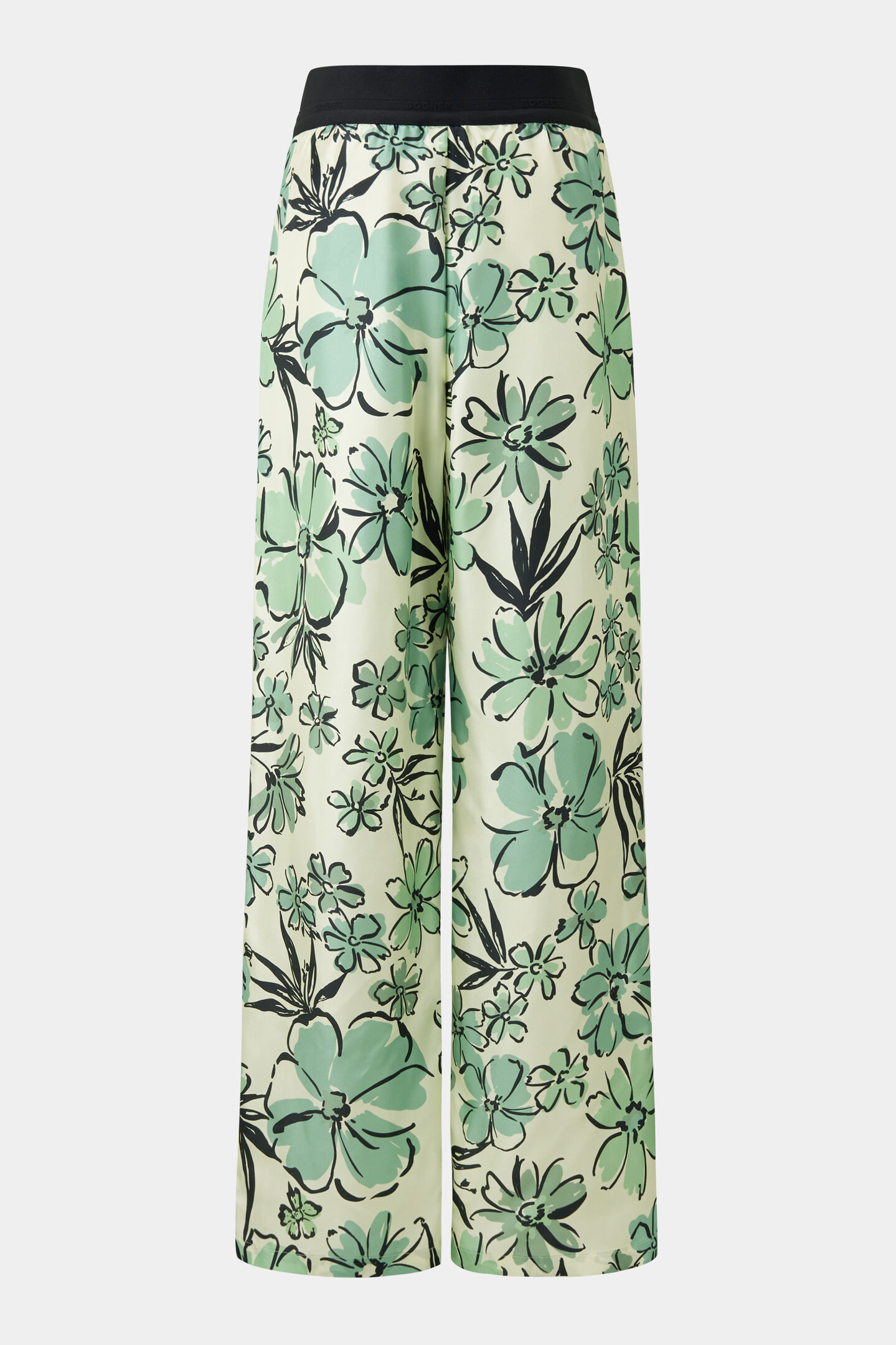 Seidenhose Jacky Vanille/Grün